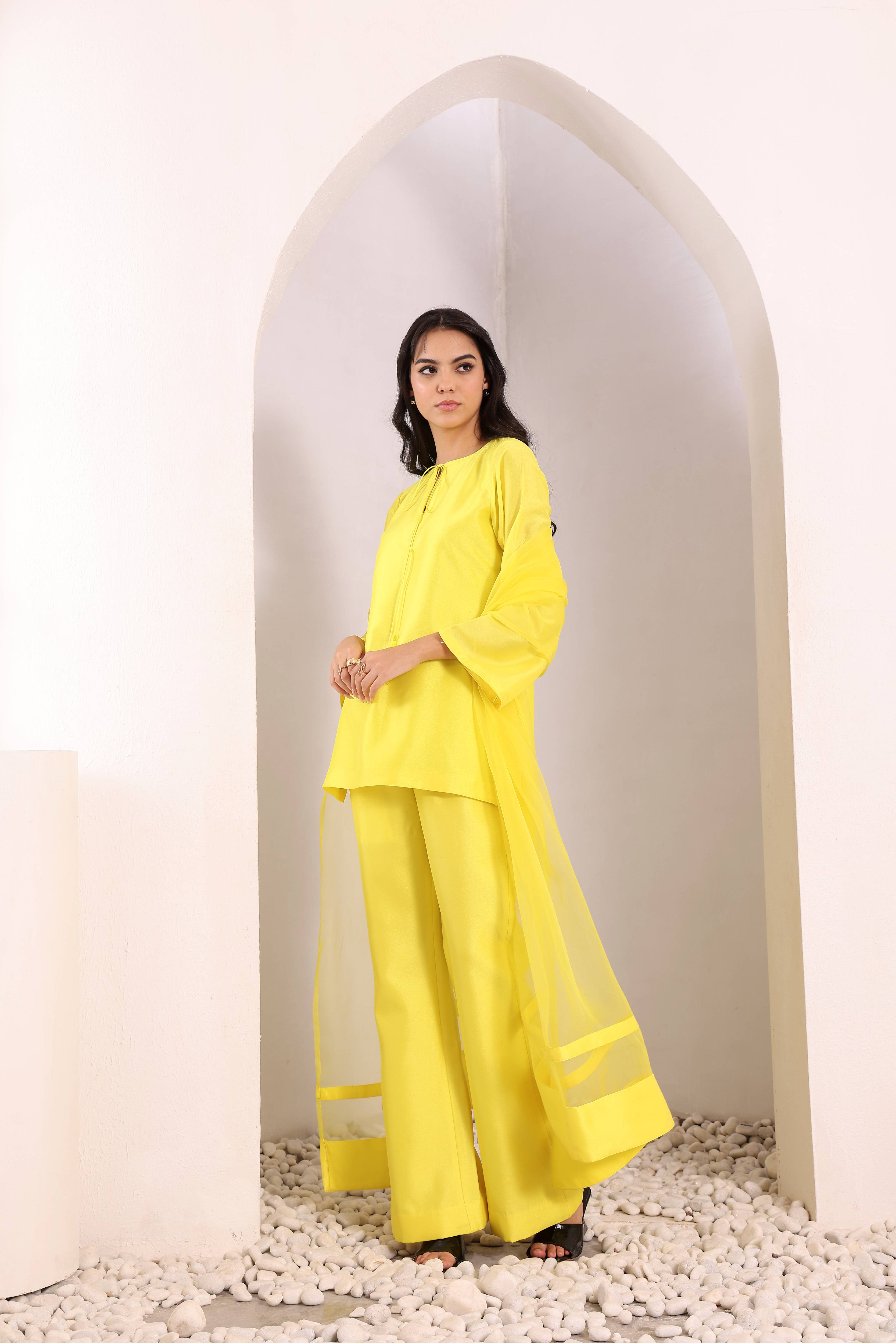 Dilruba Kurta Set - Yellow