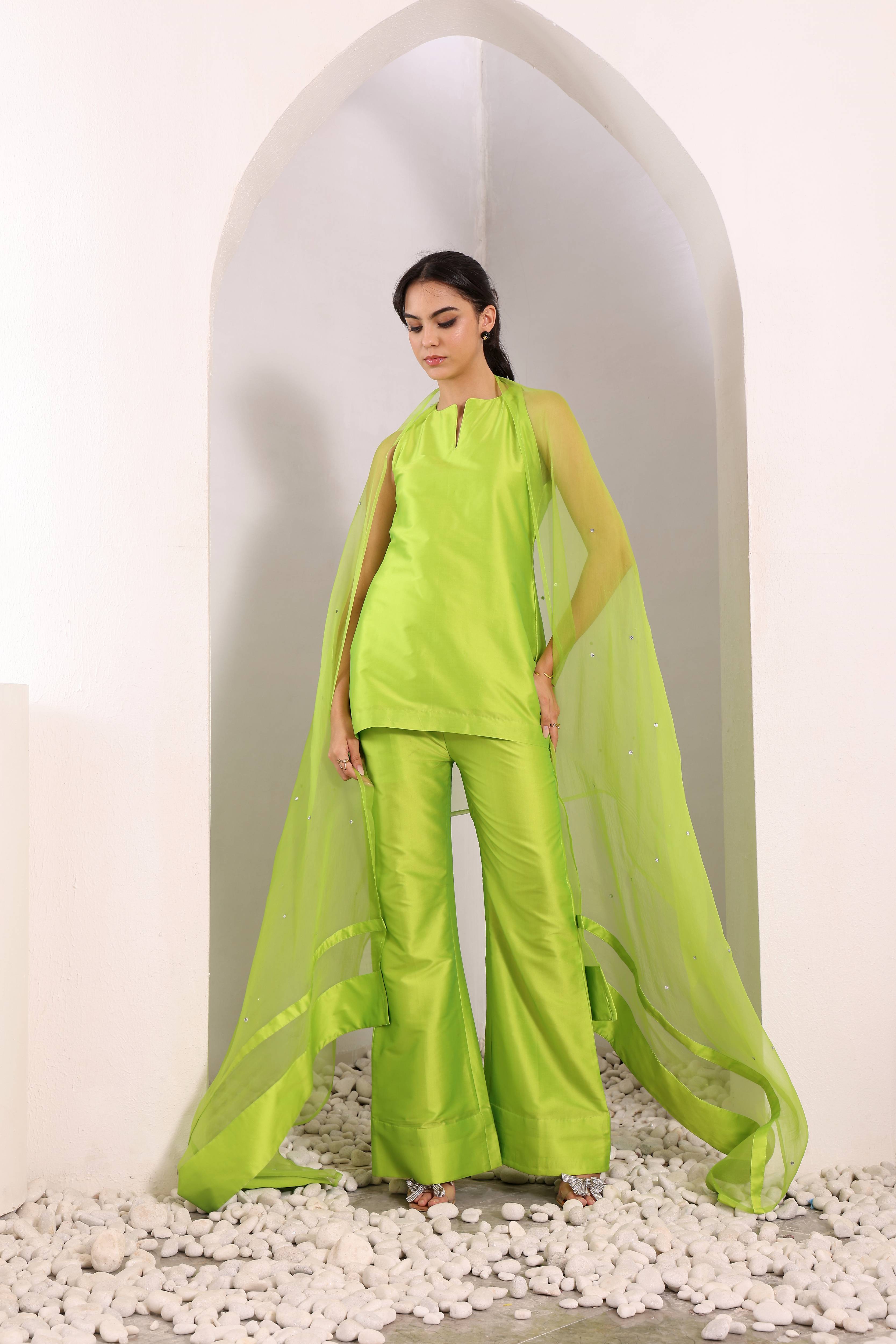 Eira Kurta Set - Lime Green