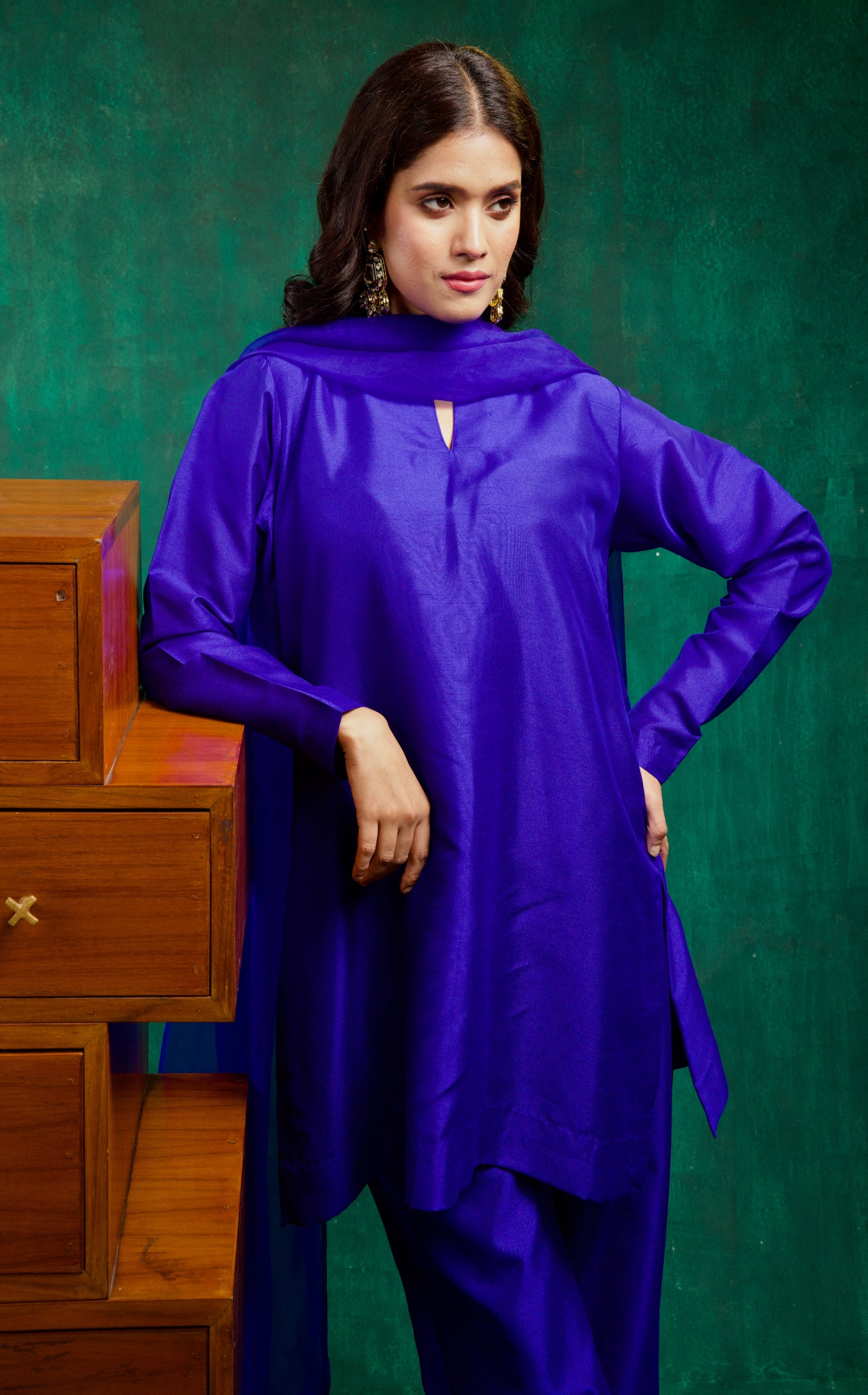 Meher Kurta Set - Blue
