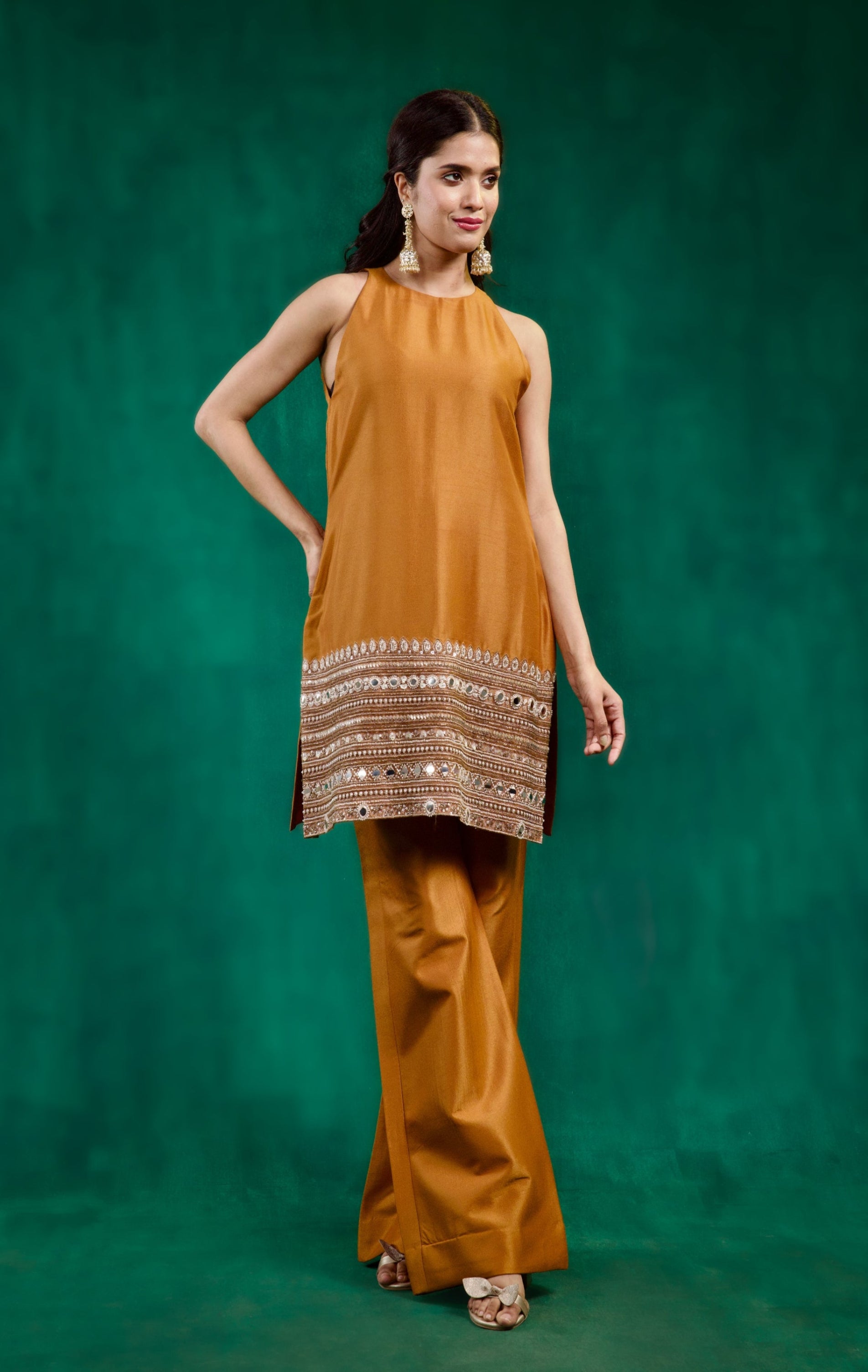 Sitara Kurta Set - Brown