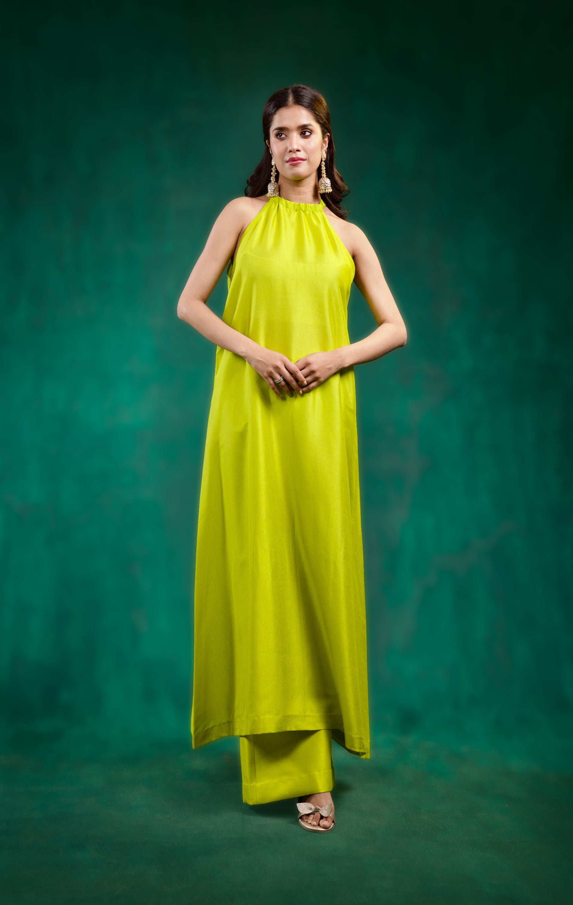 Reva Kurta Set - Lime Green