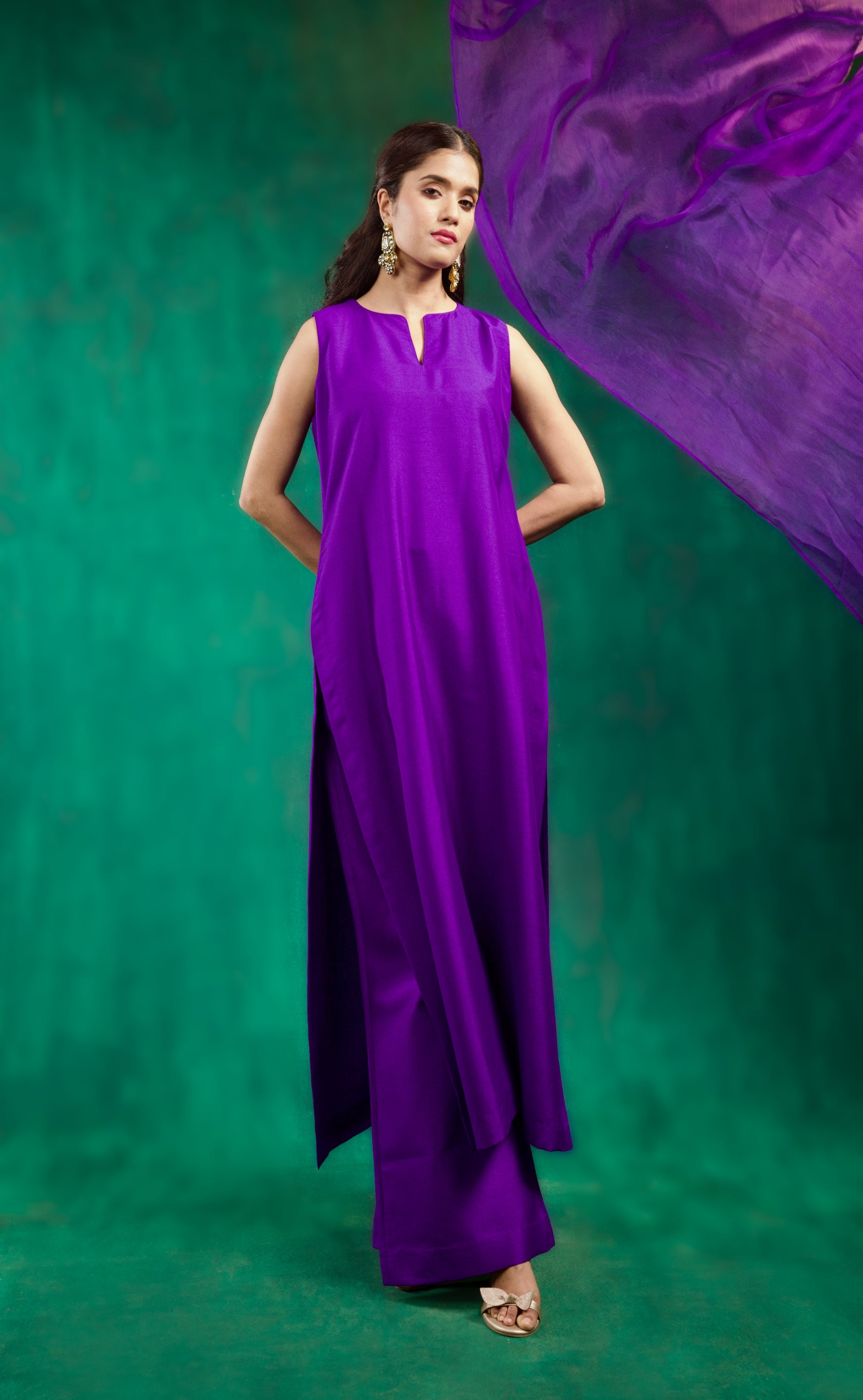 Seher Kurta Set - Purple