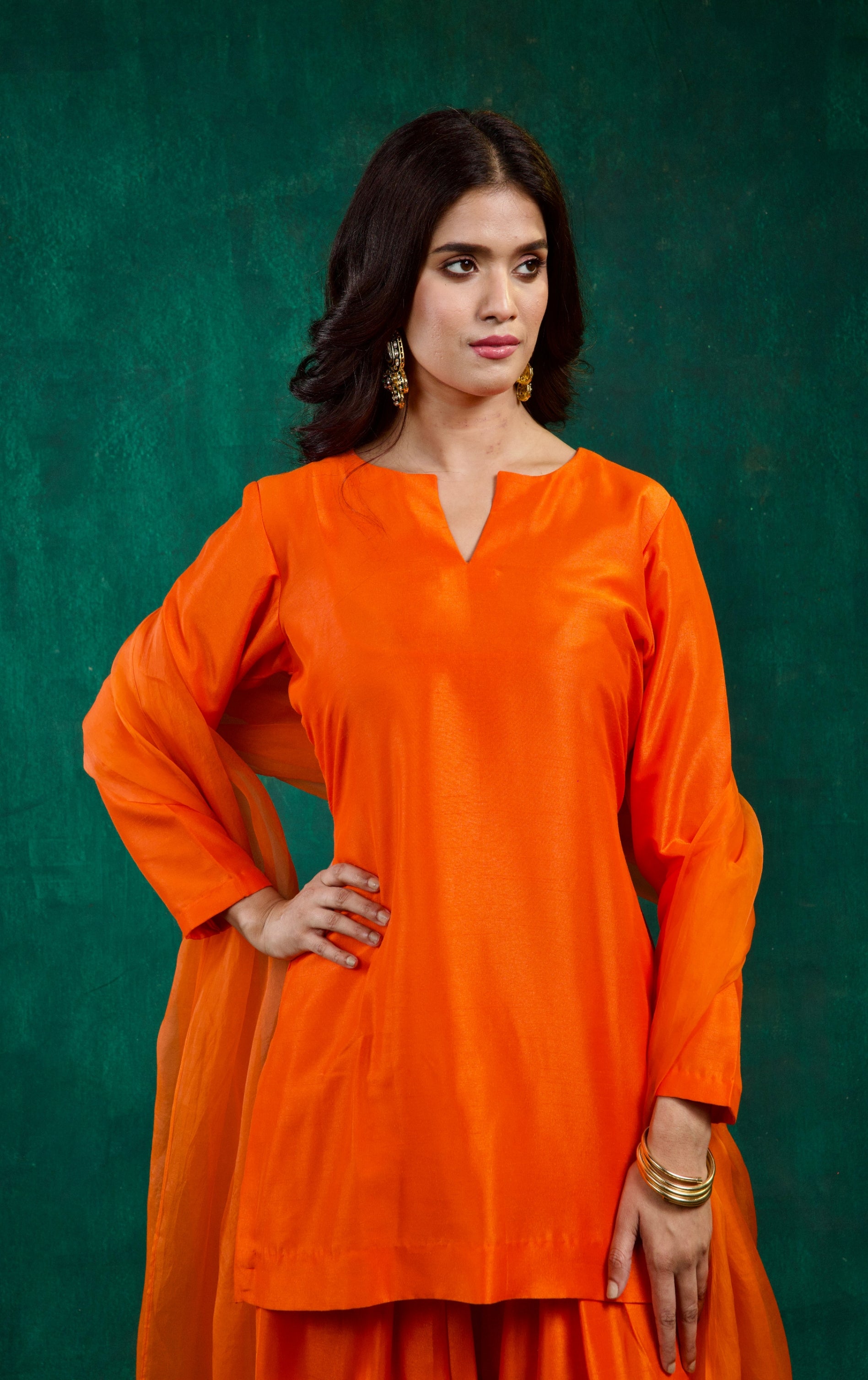 Khwaab Kurta Set - Orange