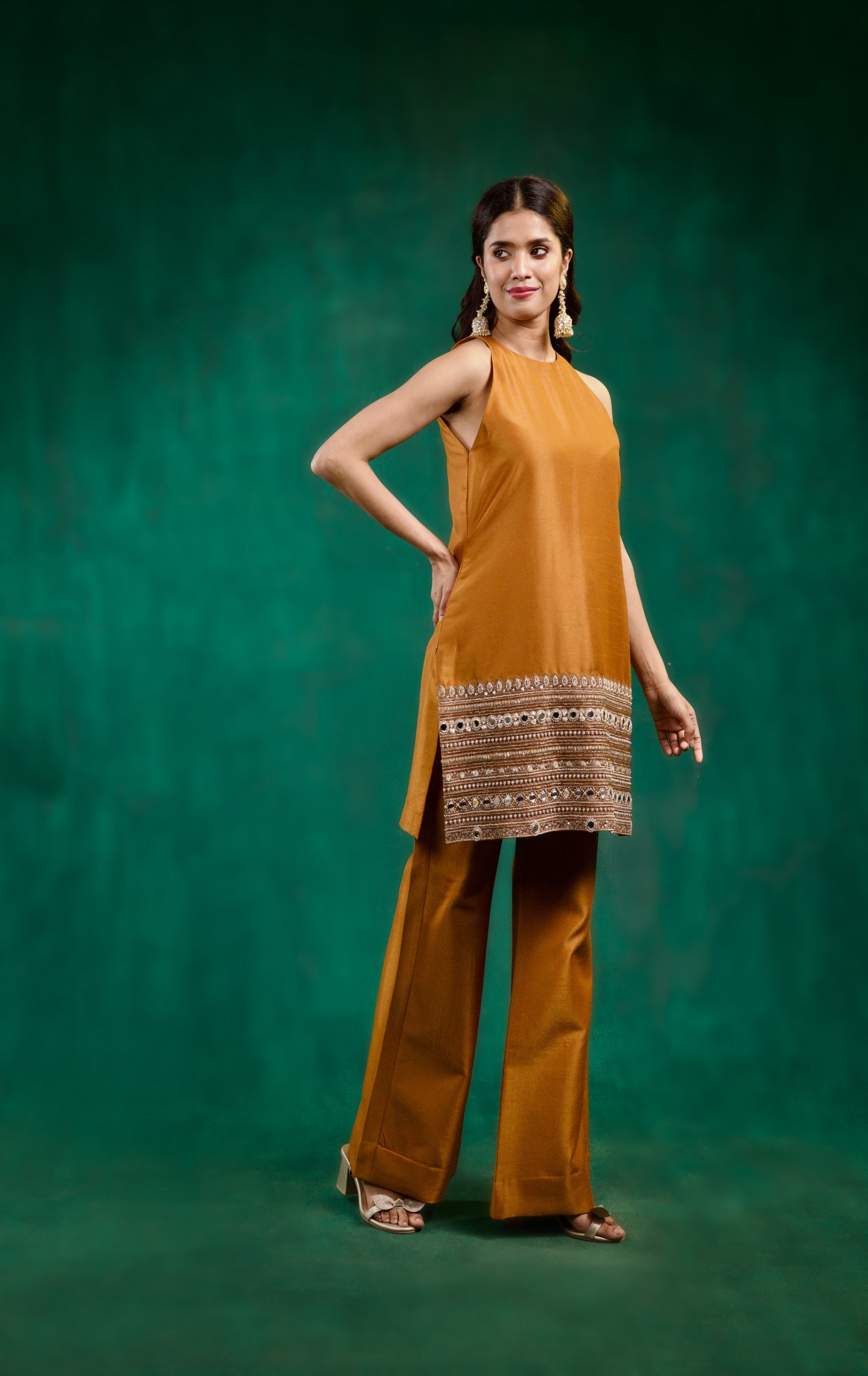 Sitara Kurta Set - Brown