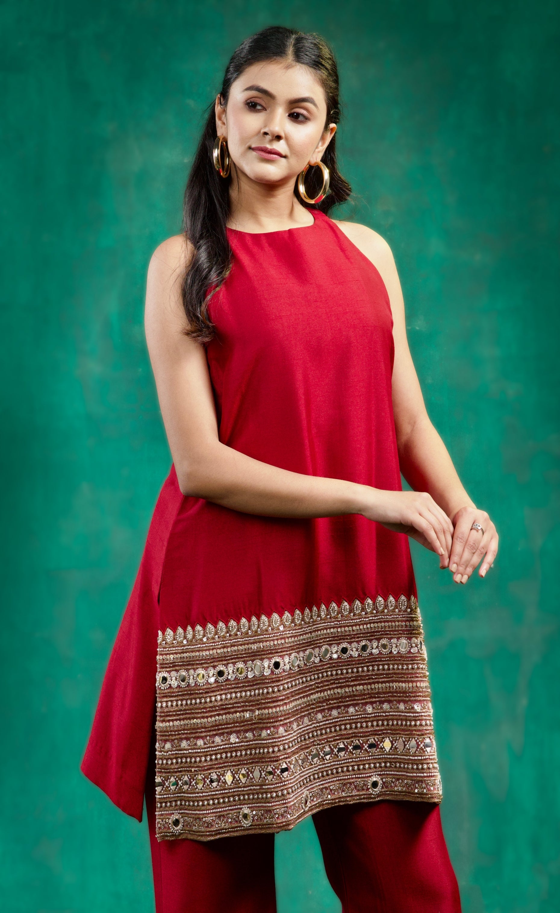 Sitara Kurta Set - Maroon