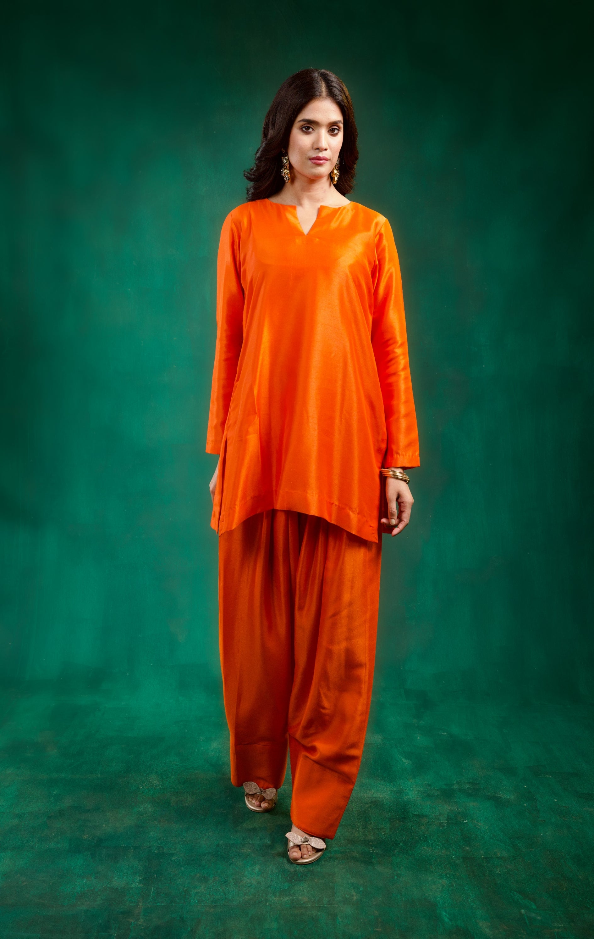 Khwaab Kurta Set - Orange