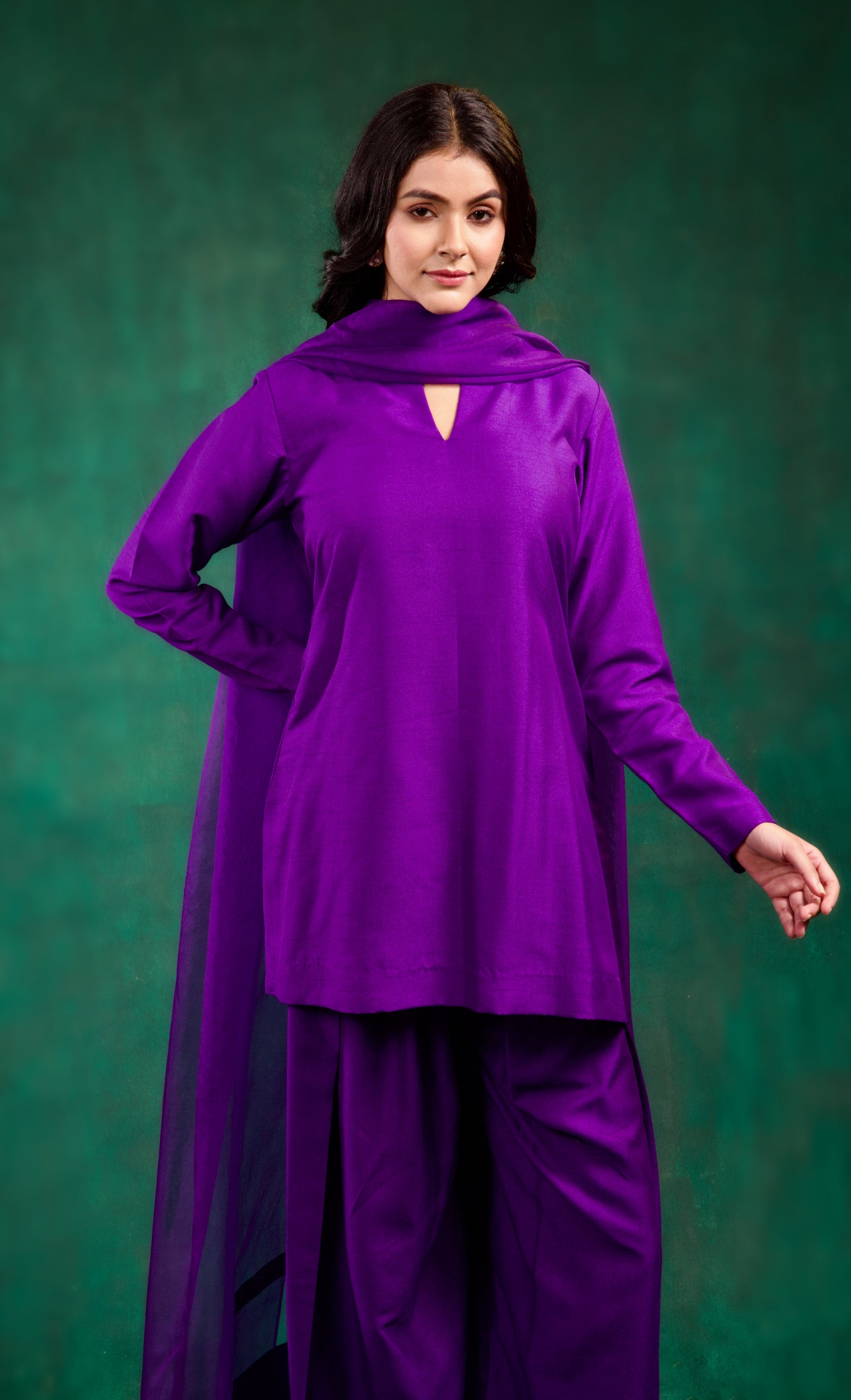 Khwaab Kurta Set - Purple