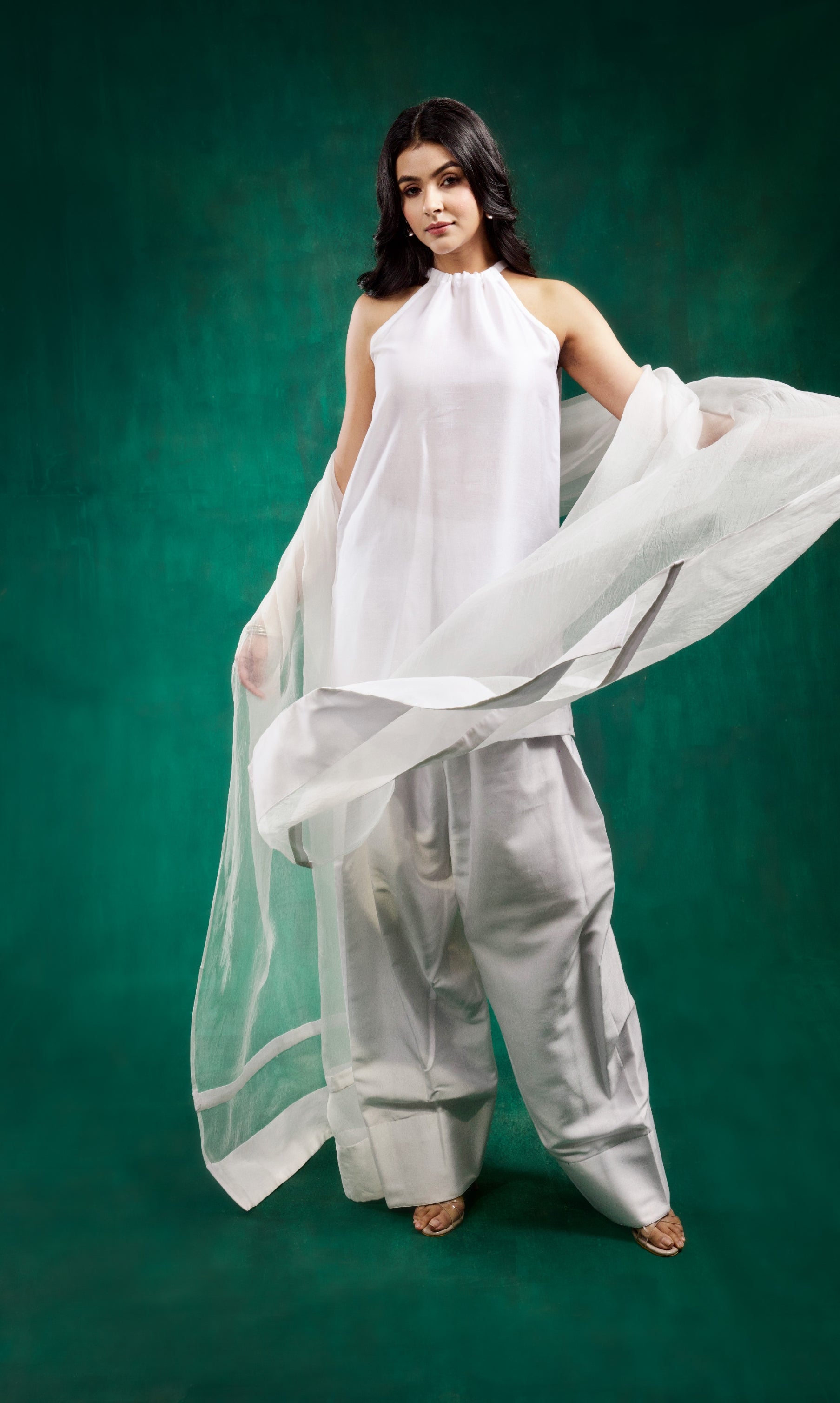 Noor Kurta Set - White