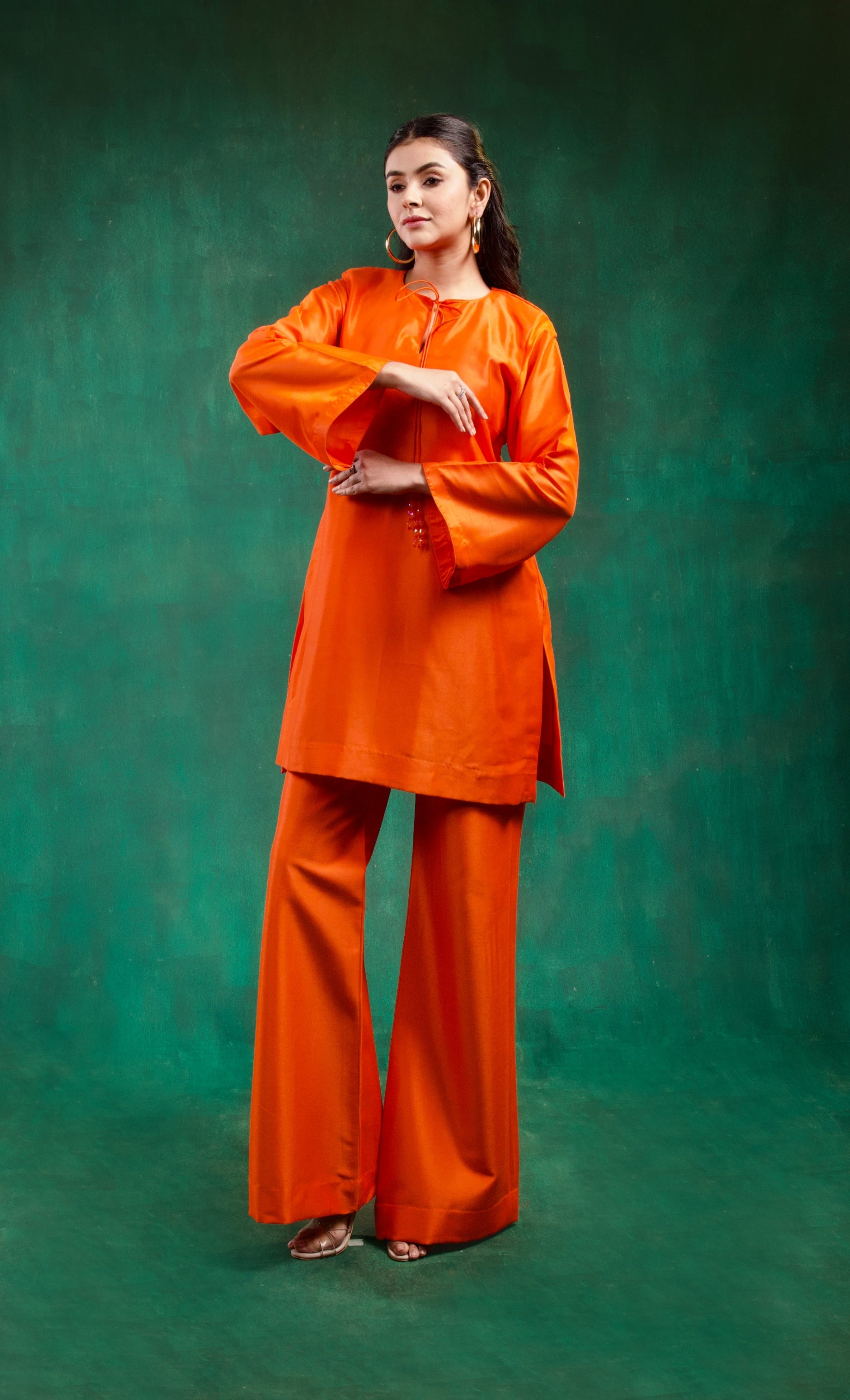 Dilruba Kurta Set - Orange