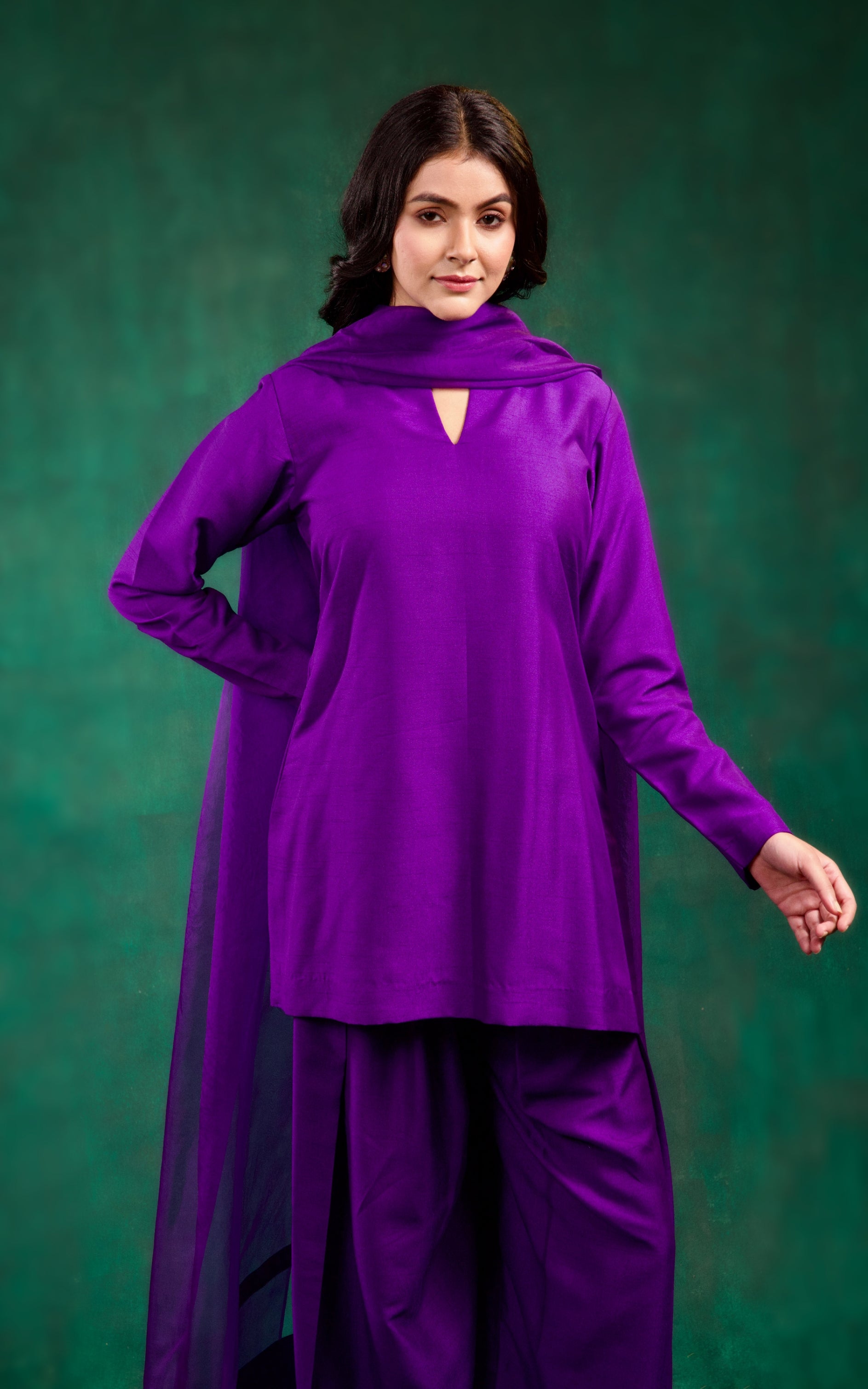 Khwaab Kurta Set - Purple