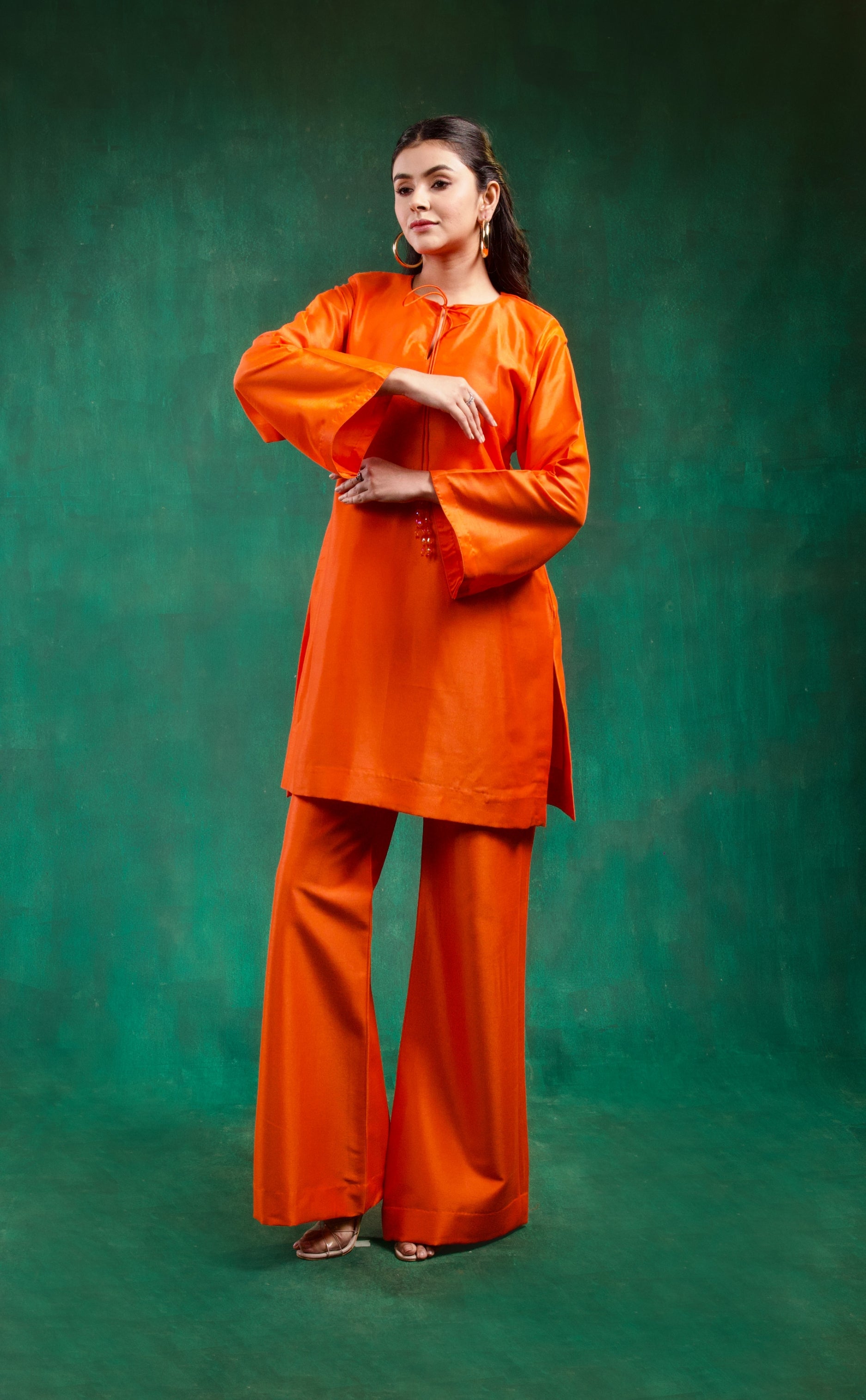 Dilruba Kurta Set - Orange