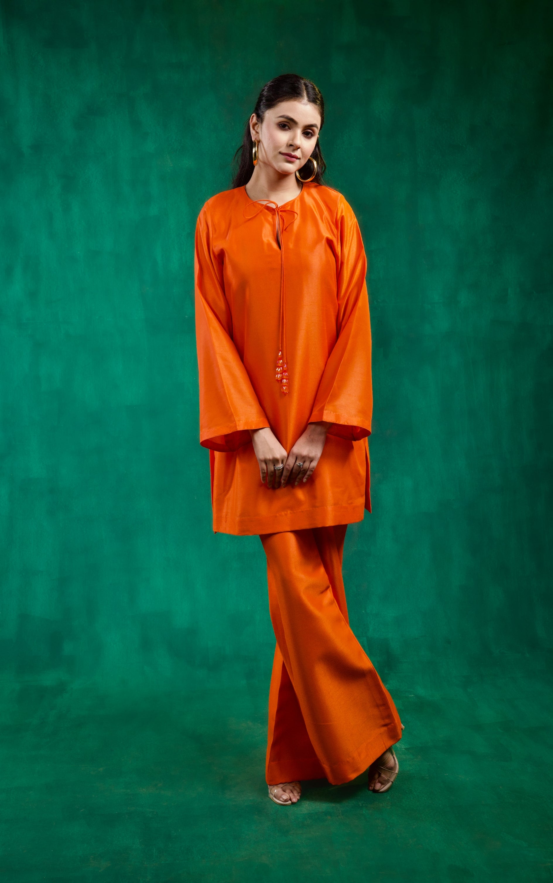 Dilruba Kurta Set - Orange