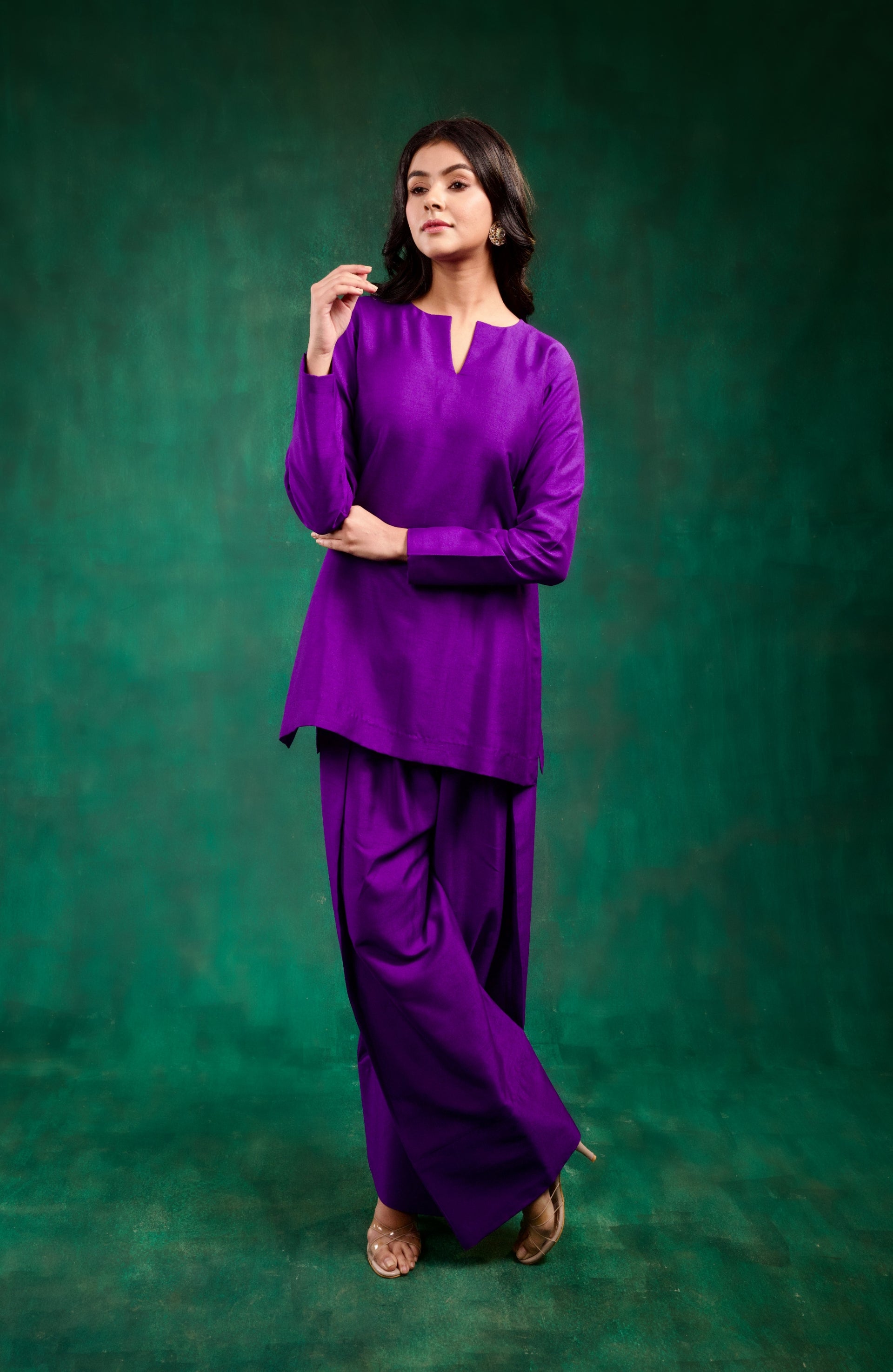 Khwaab Kurta Set - Purple