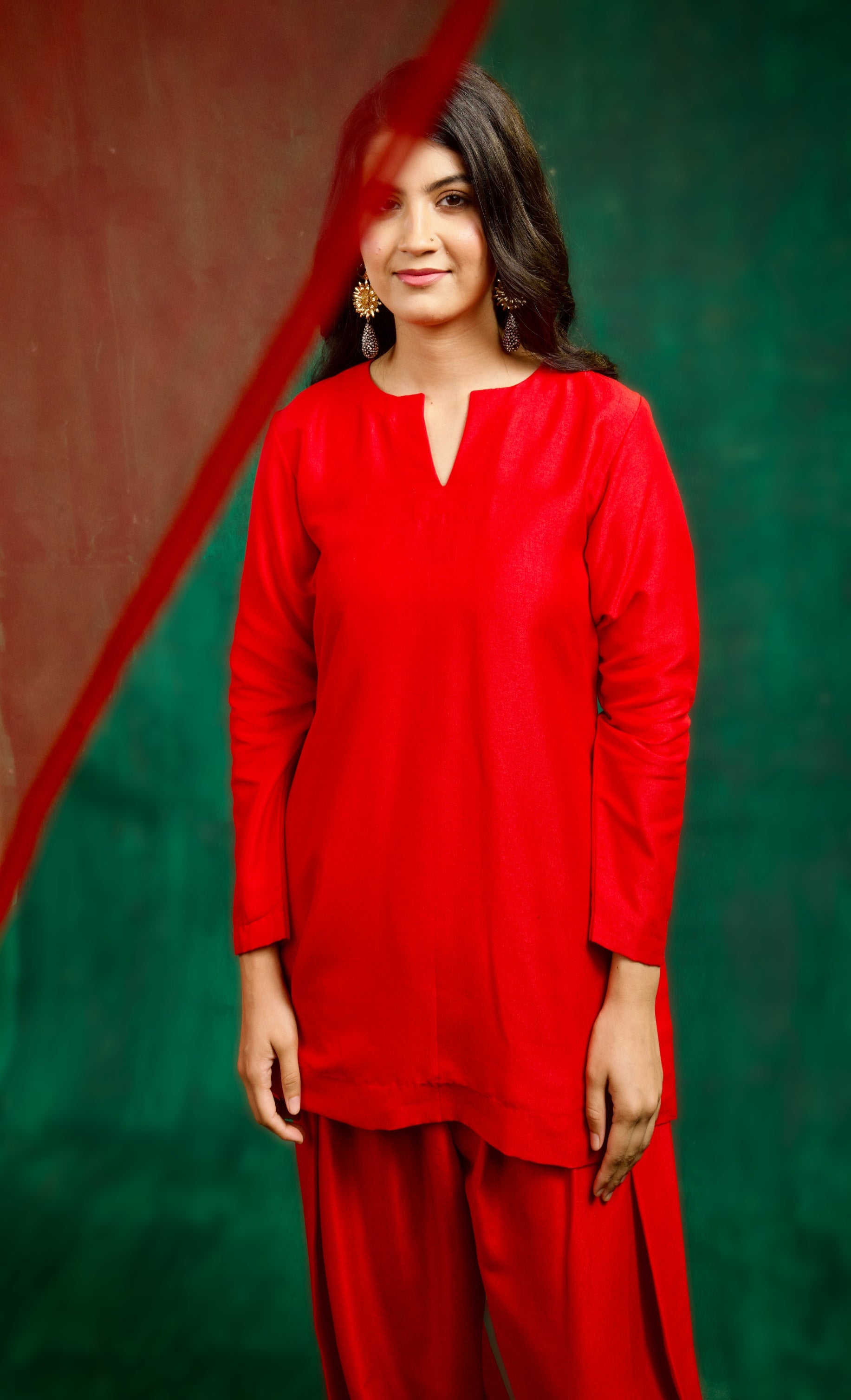 Khwaab Kurta Set - Red