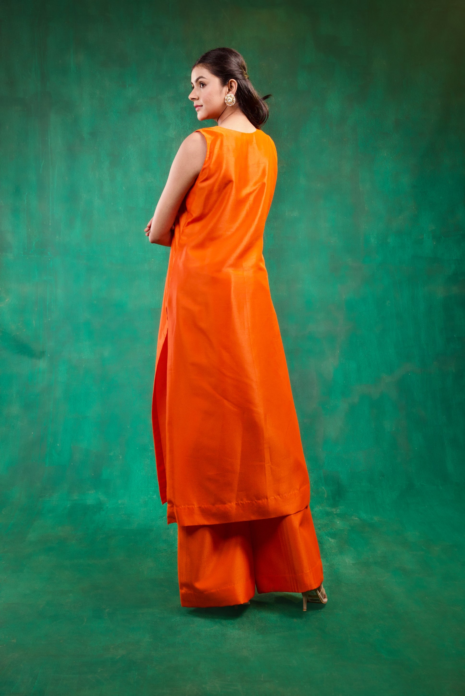 Seher Kurta Set - Orange