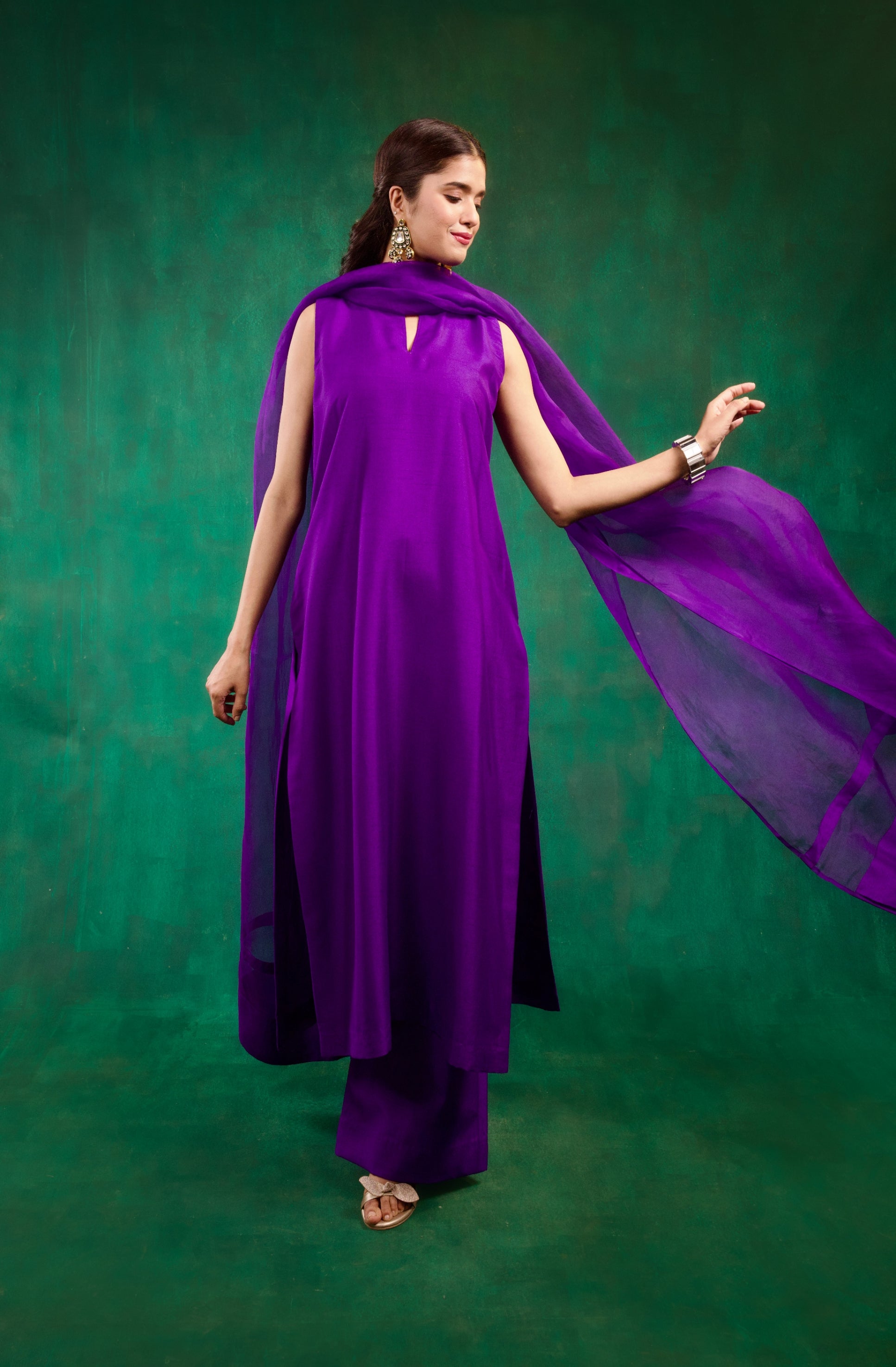Seher Kurta Set - Purple