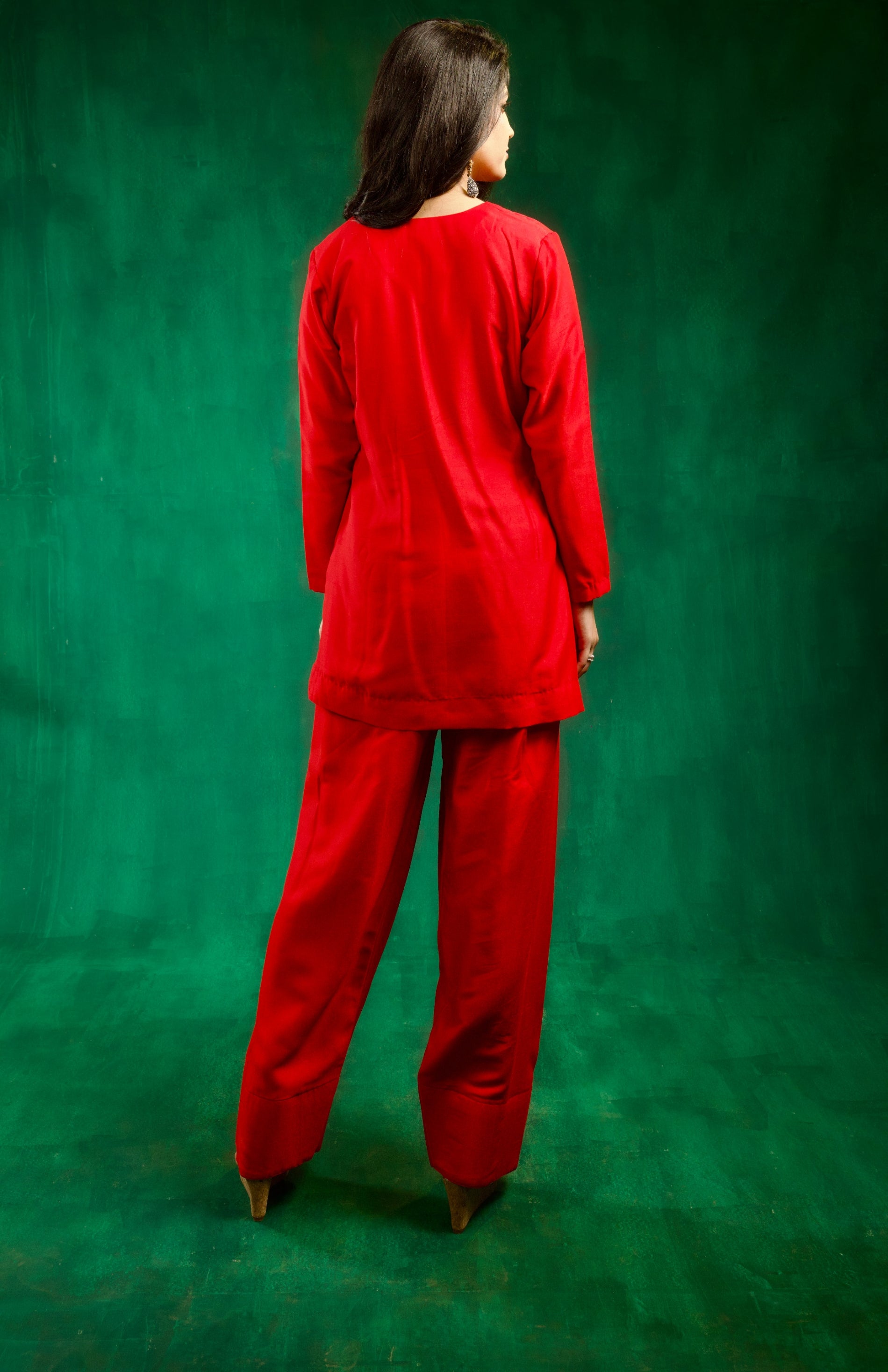 Khwaab Kurta Set - Red