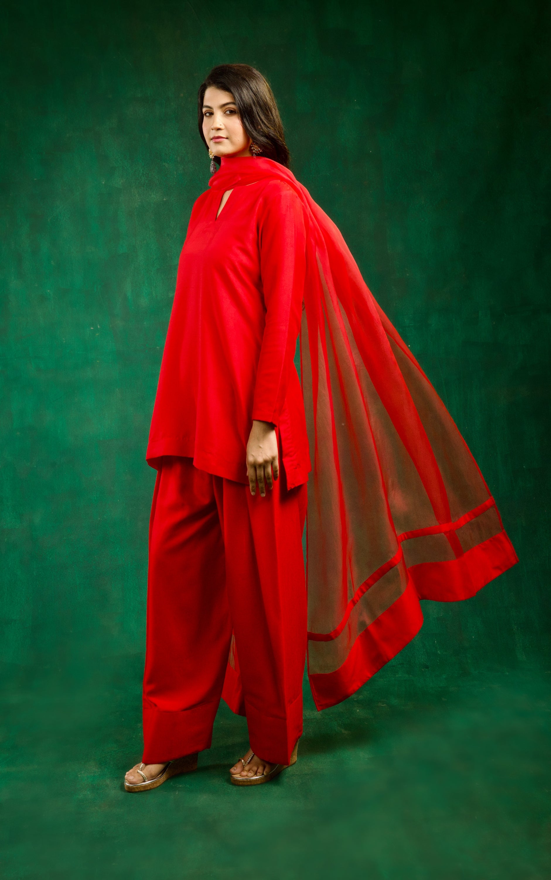 Khwaab Kurta Set - Red