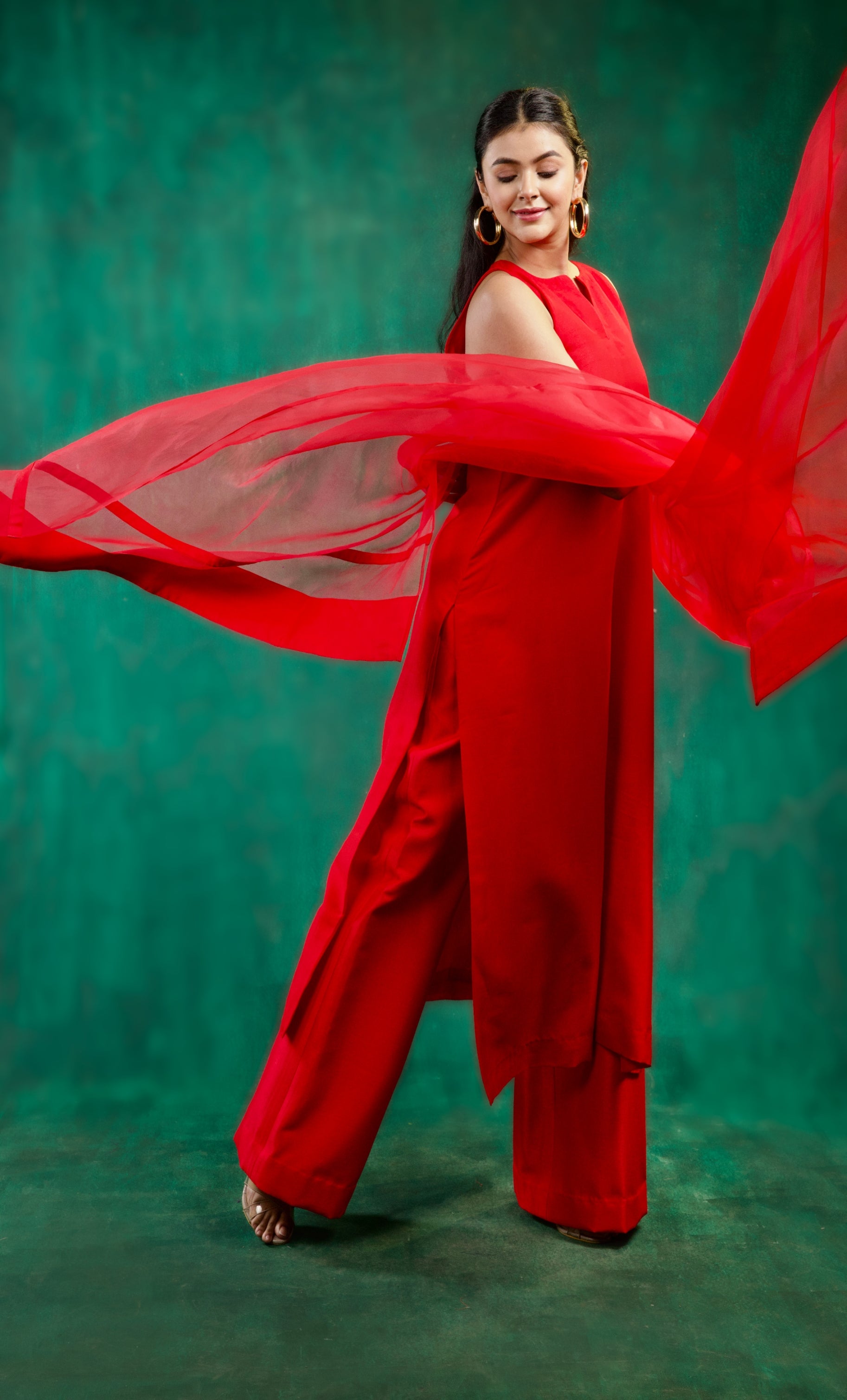Sukoon Kurta Set - Red