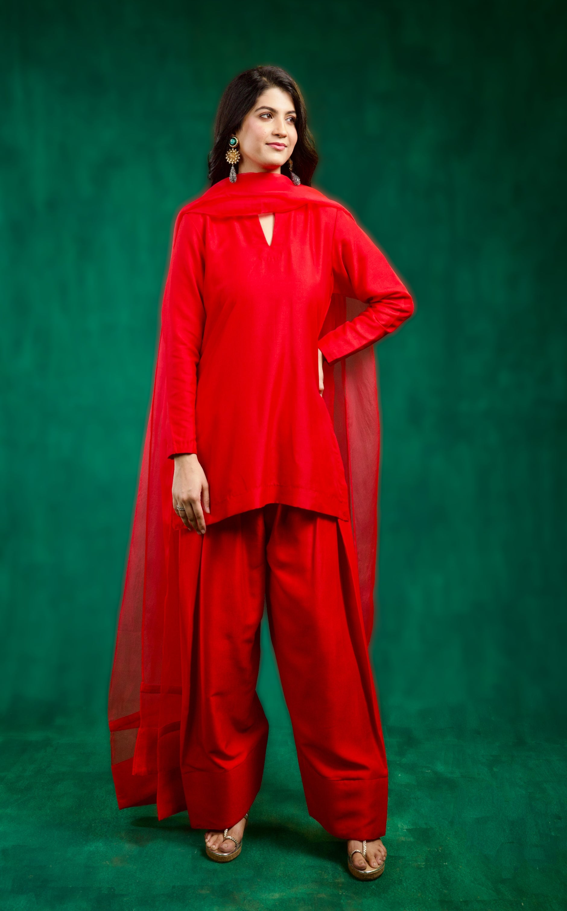 Khwaab Kurta Set - Red