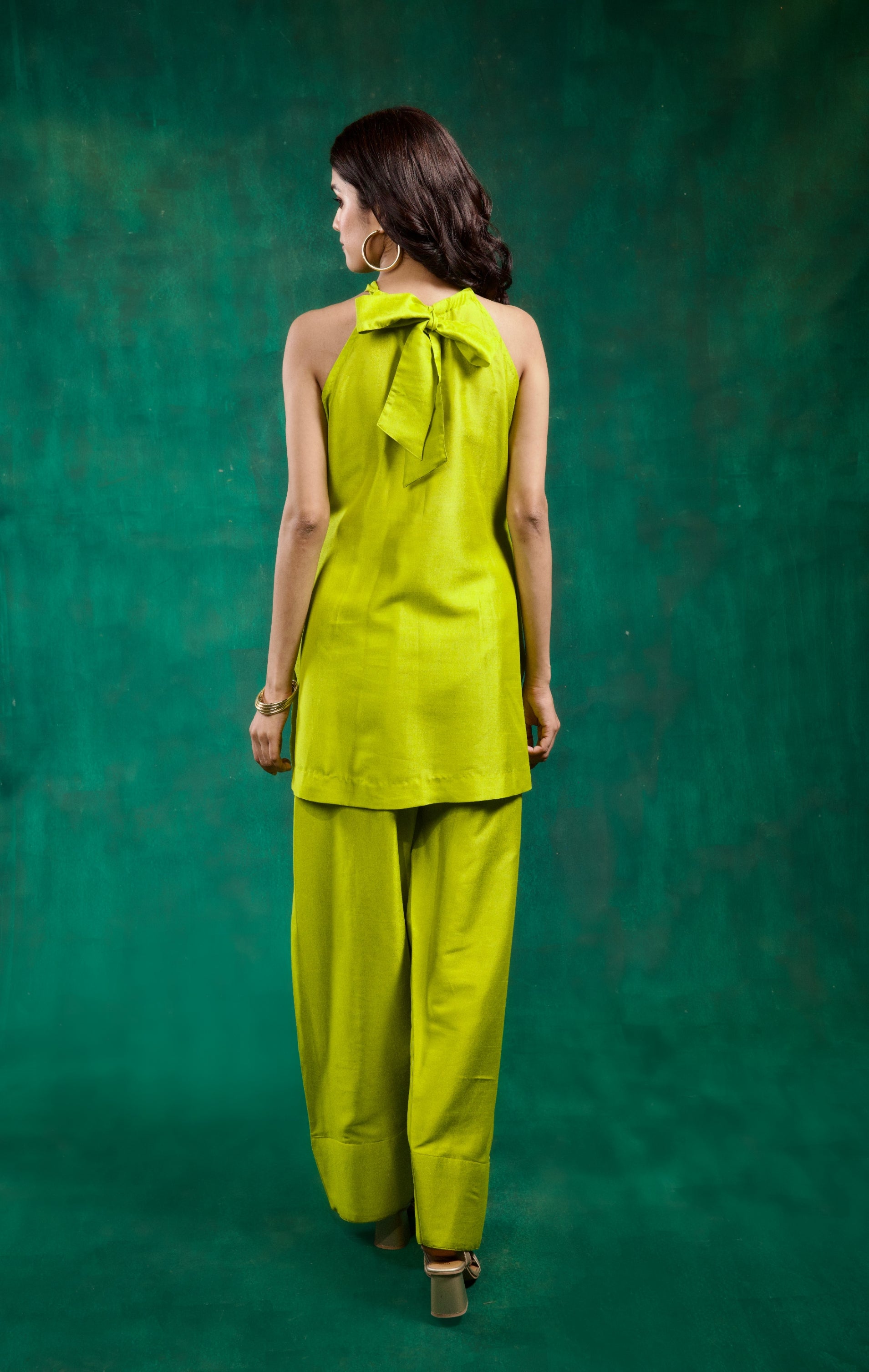 Noor Kurta Set - Lime Green