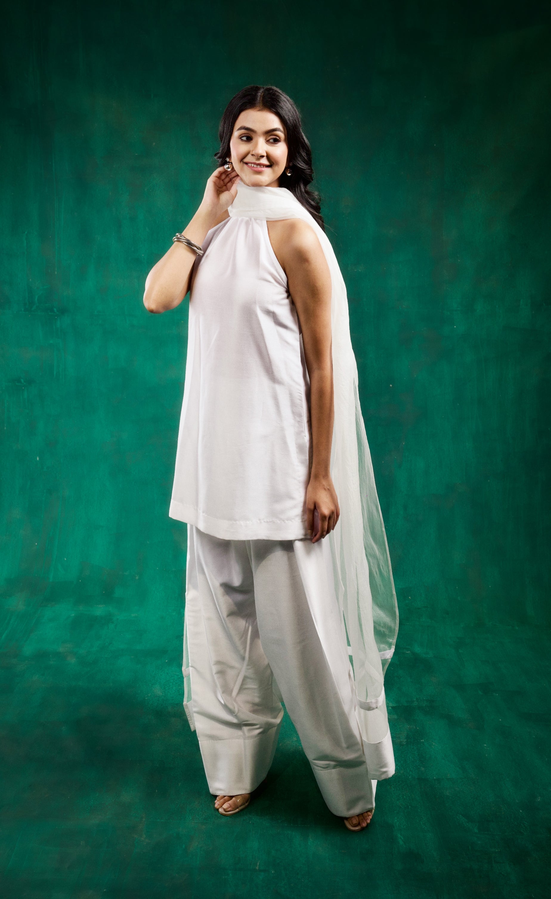 Noor Kurta Set - White