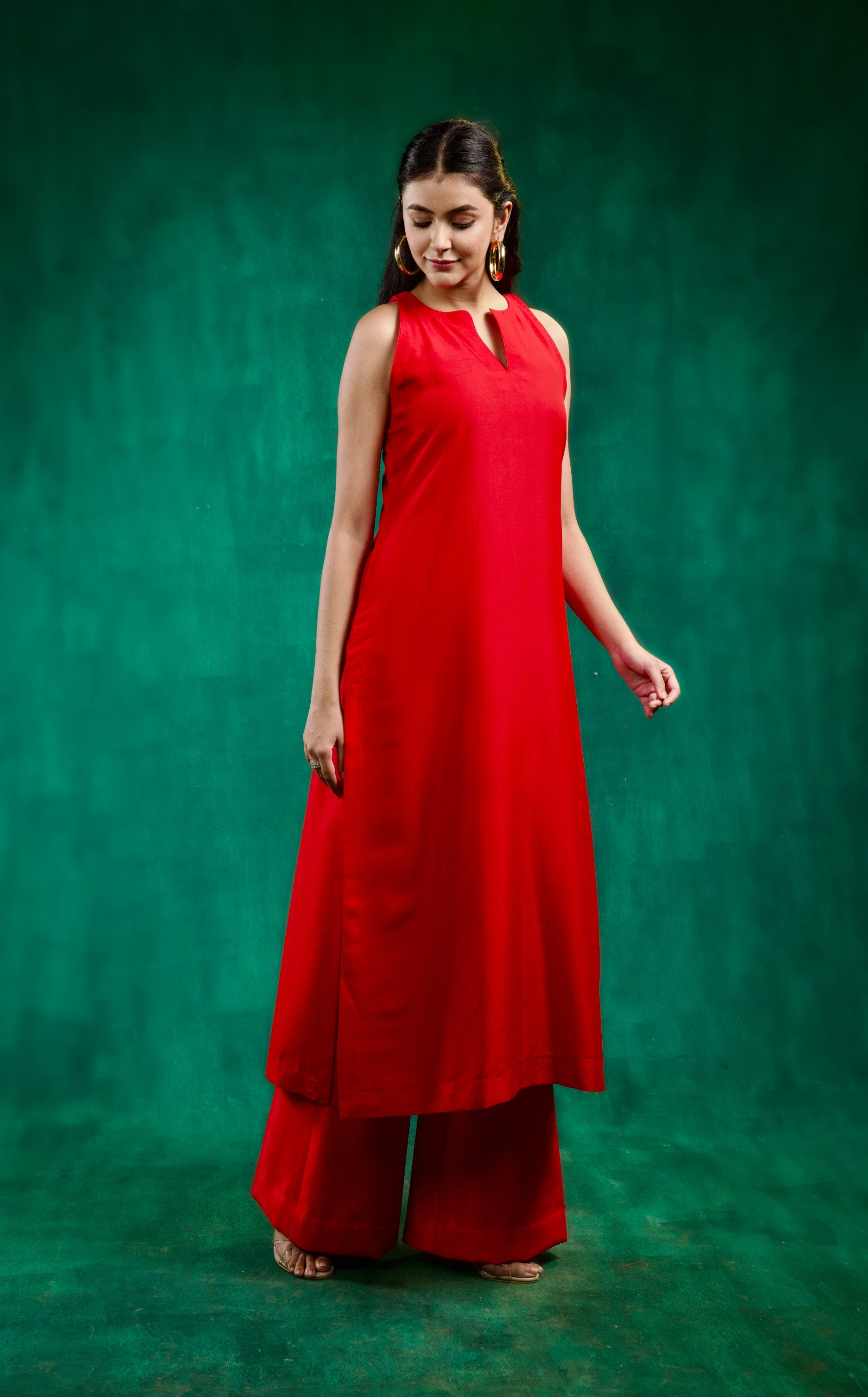 Sukoon Kurta Set - Red