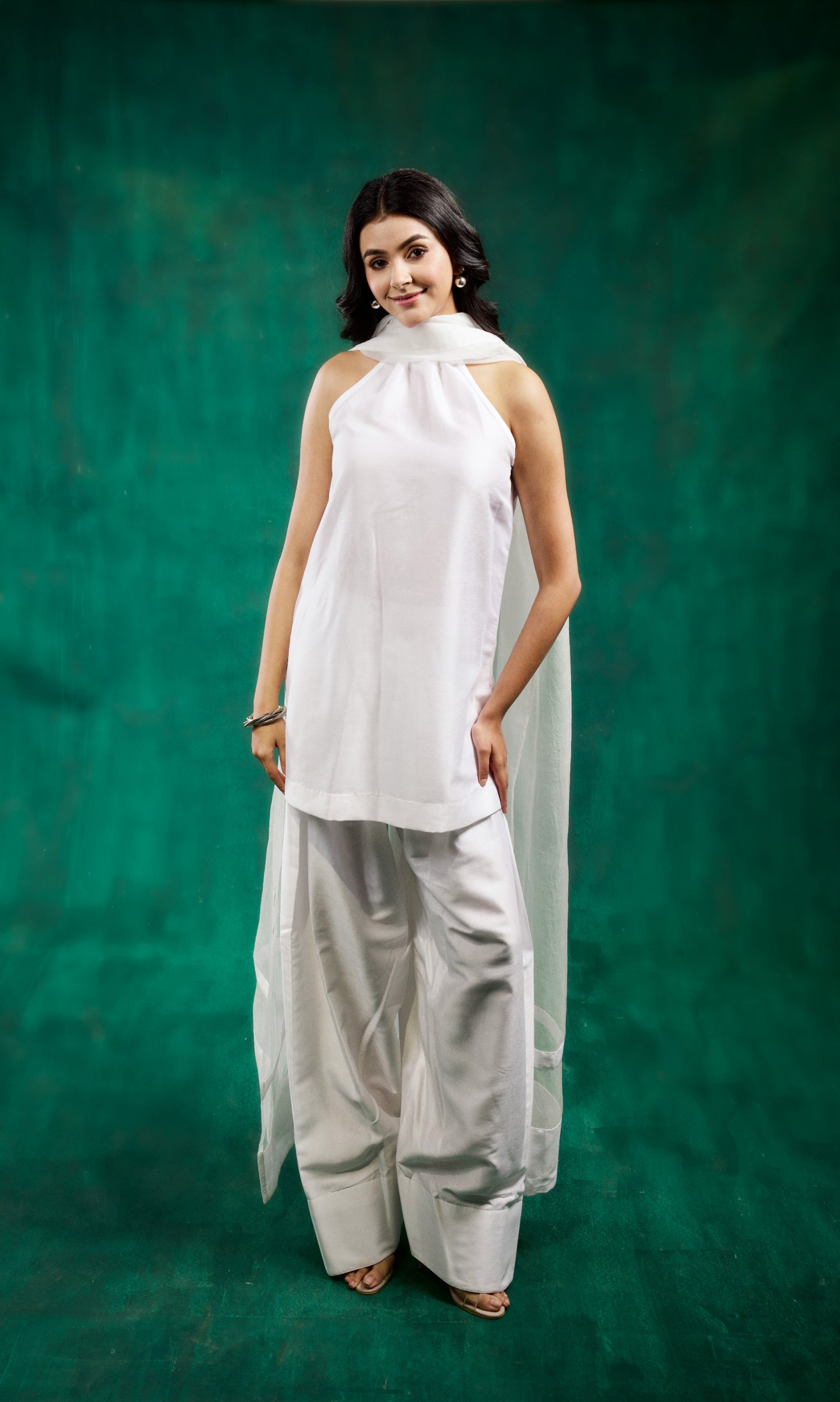 Noor Kurta Set - White