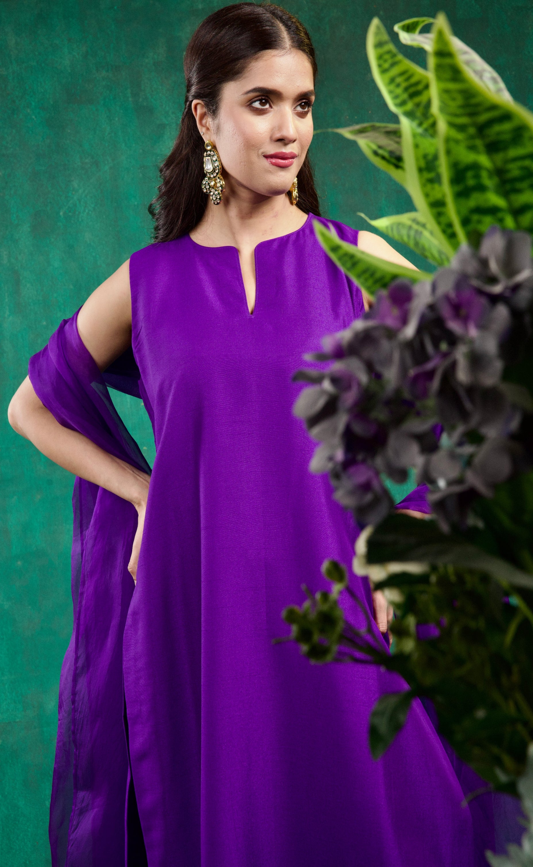 Seher Kurta Set - Purple