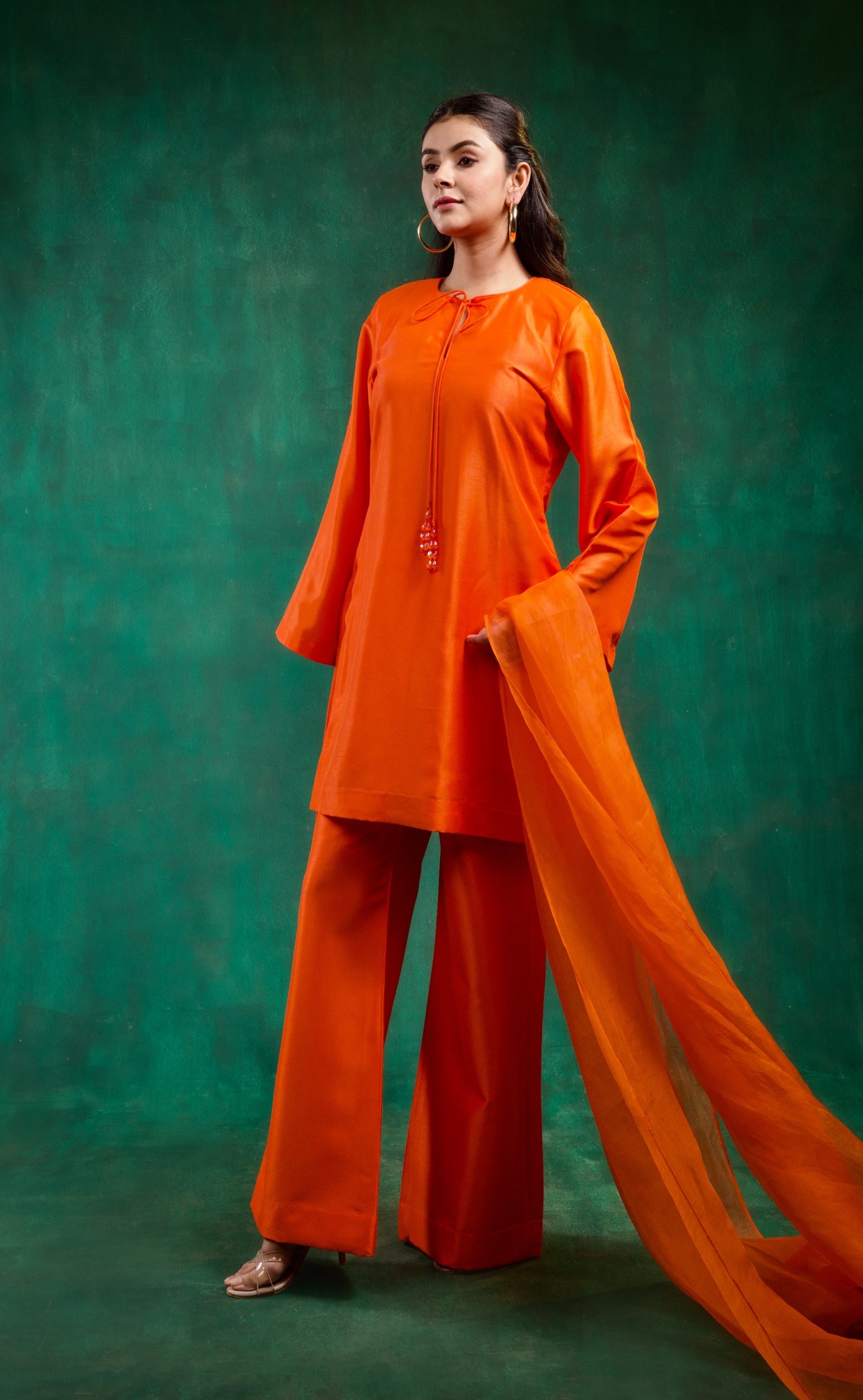 Dilruba Kurta Set - Orange
