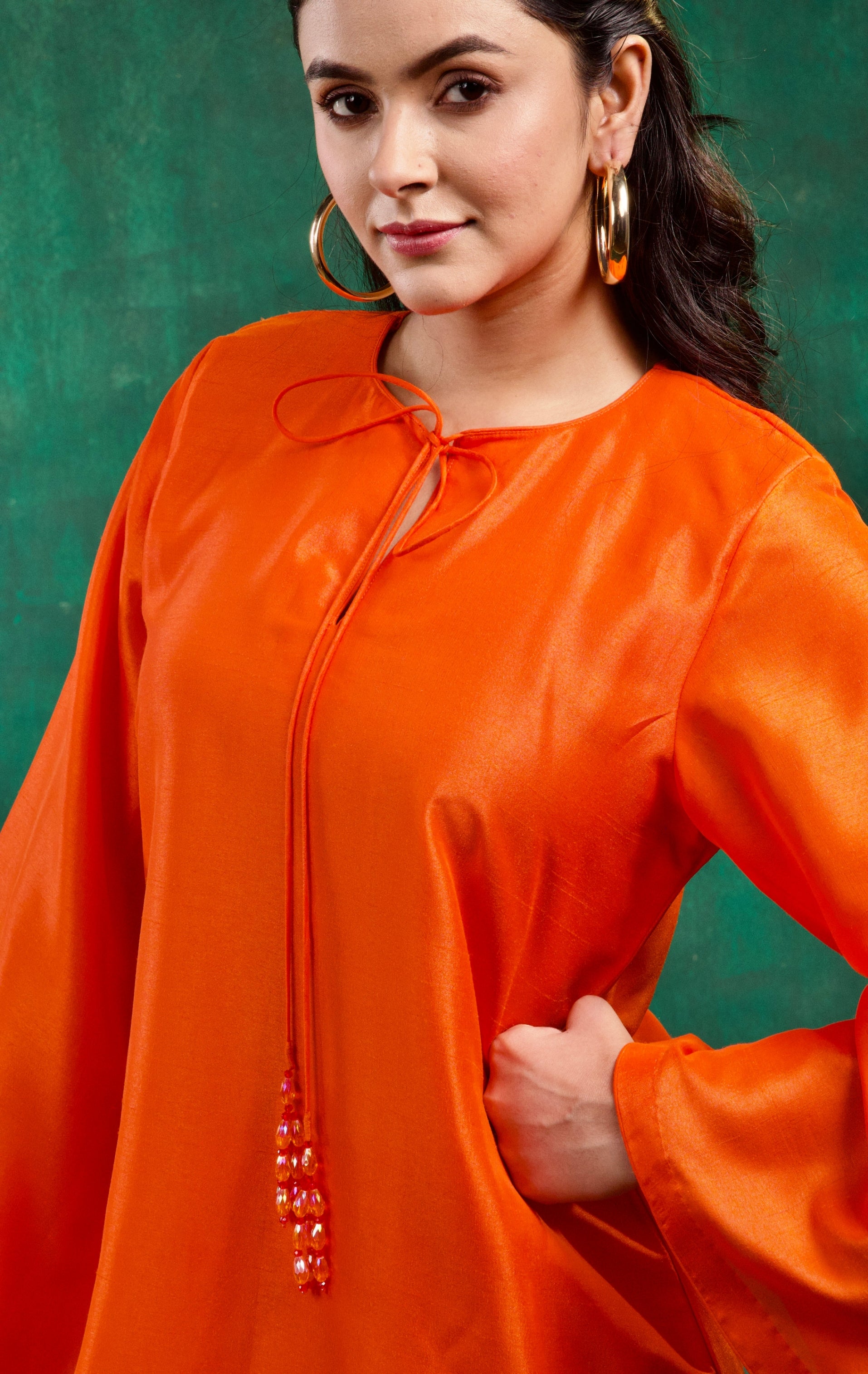 Dilruba Kurta Set - Orange