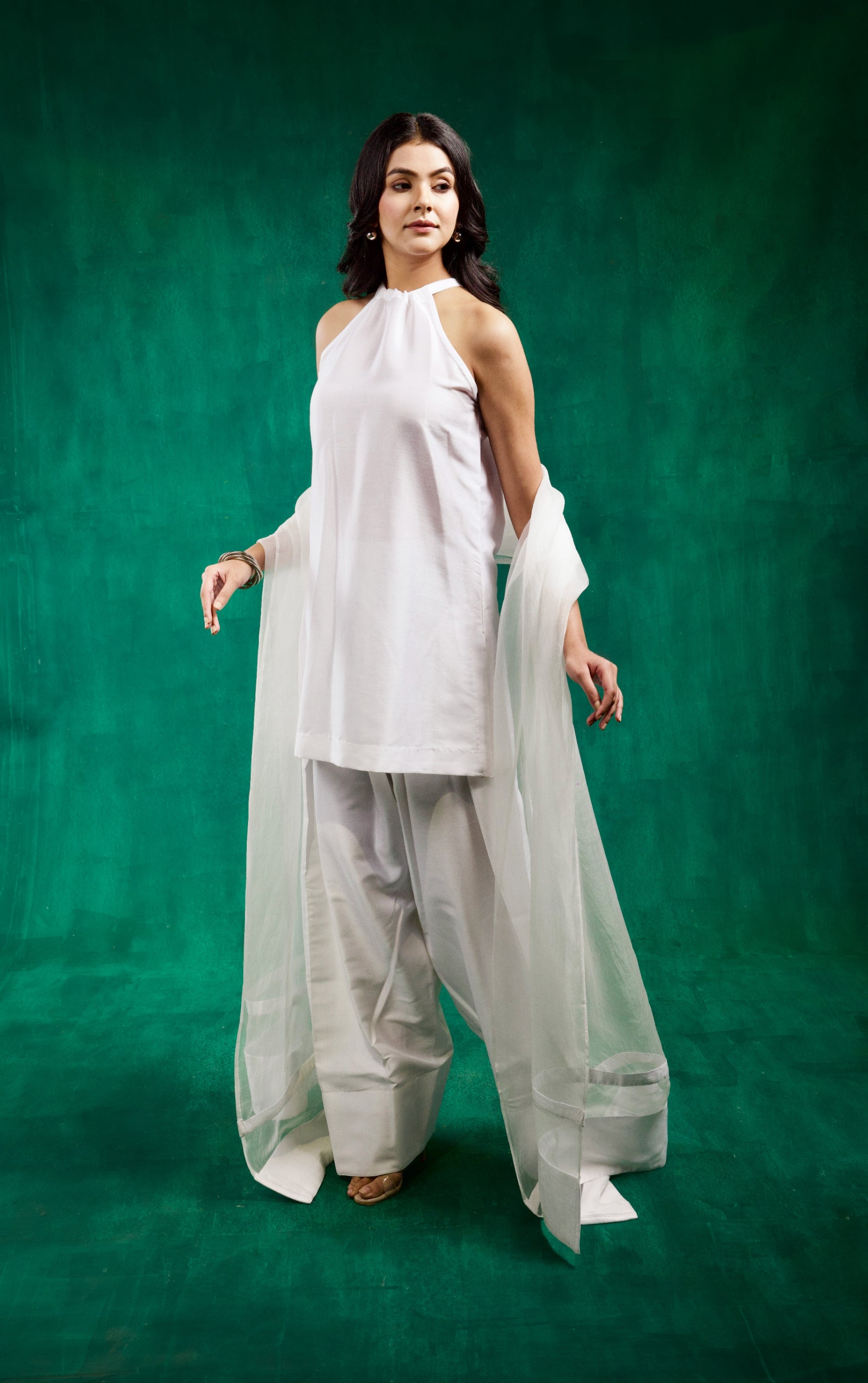 Noor Kurta Set - White