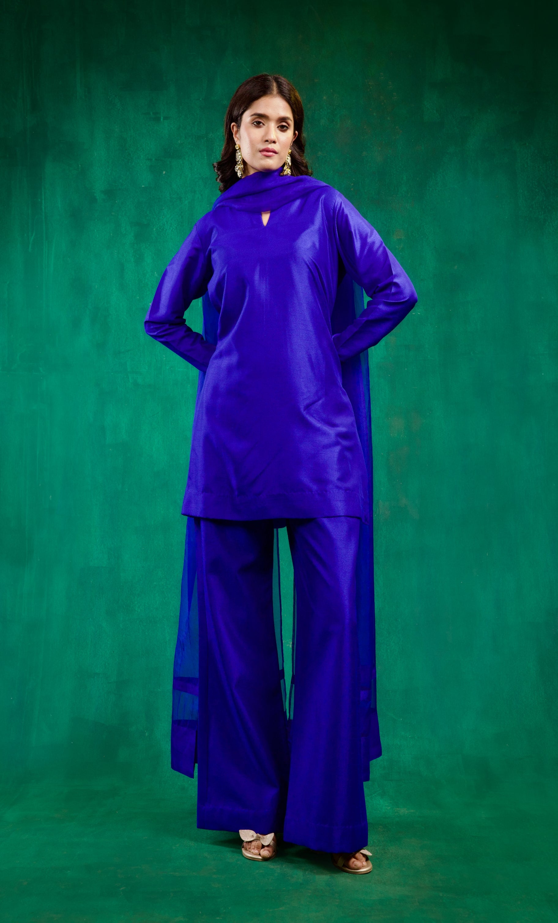 Meher Kurta Set - Blue