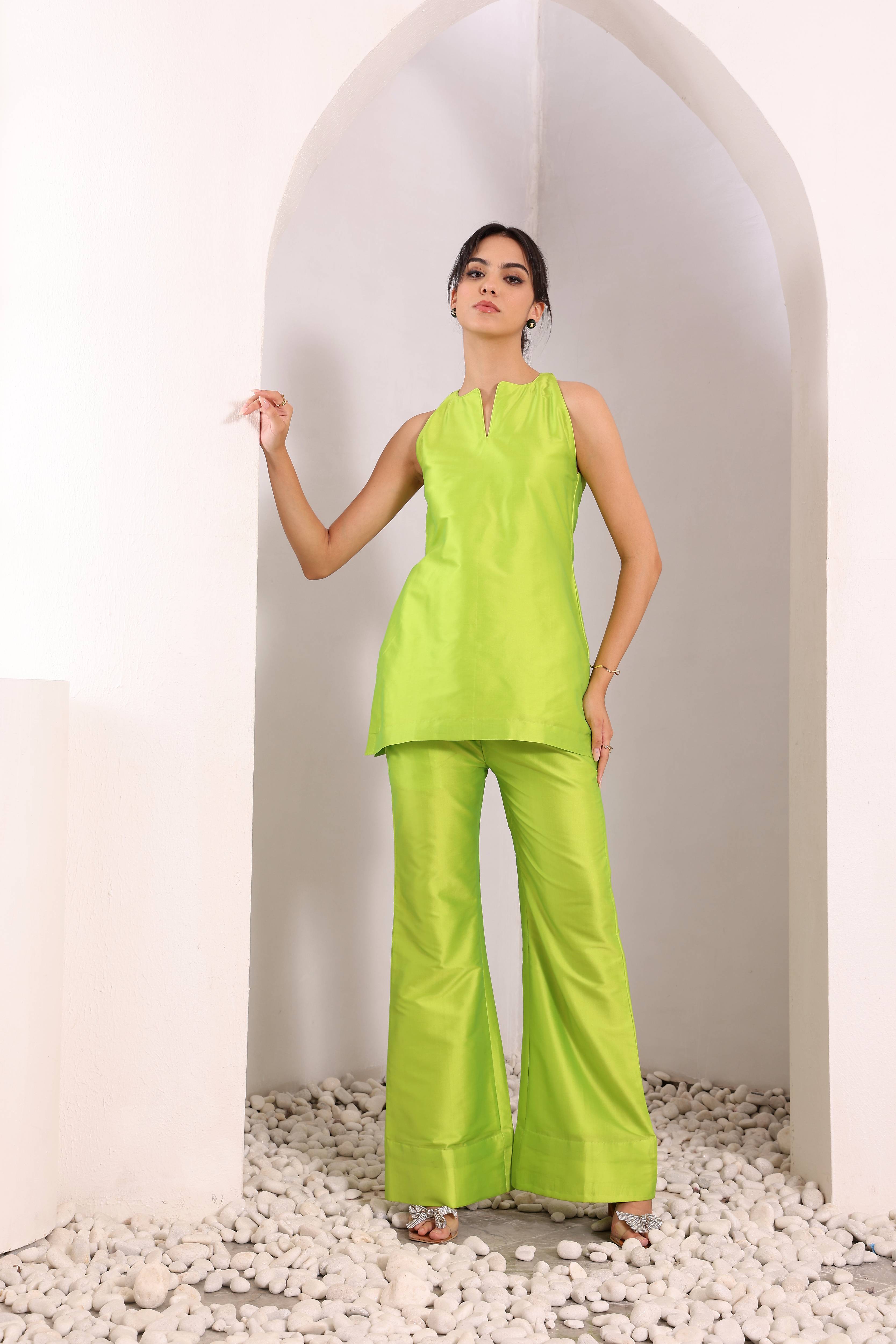 Eira Kurta Set - Lime Green