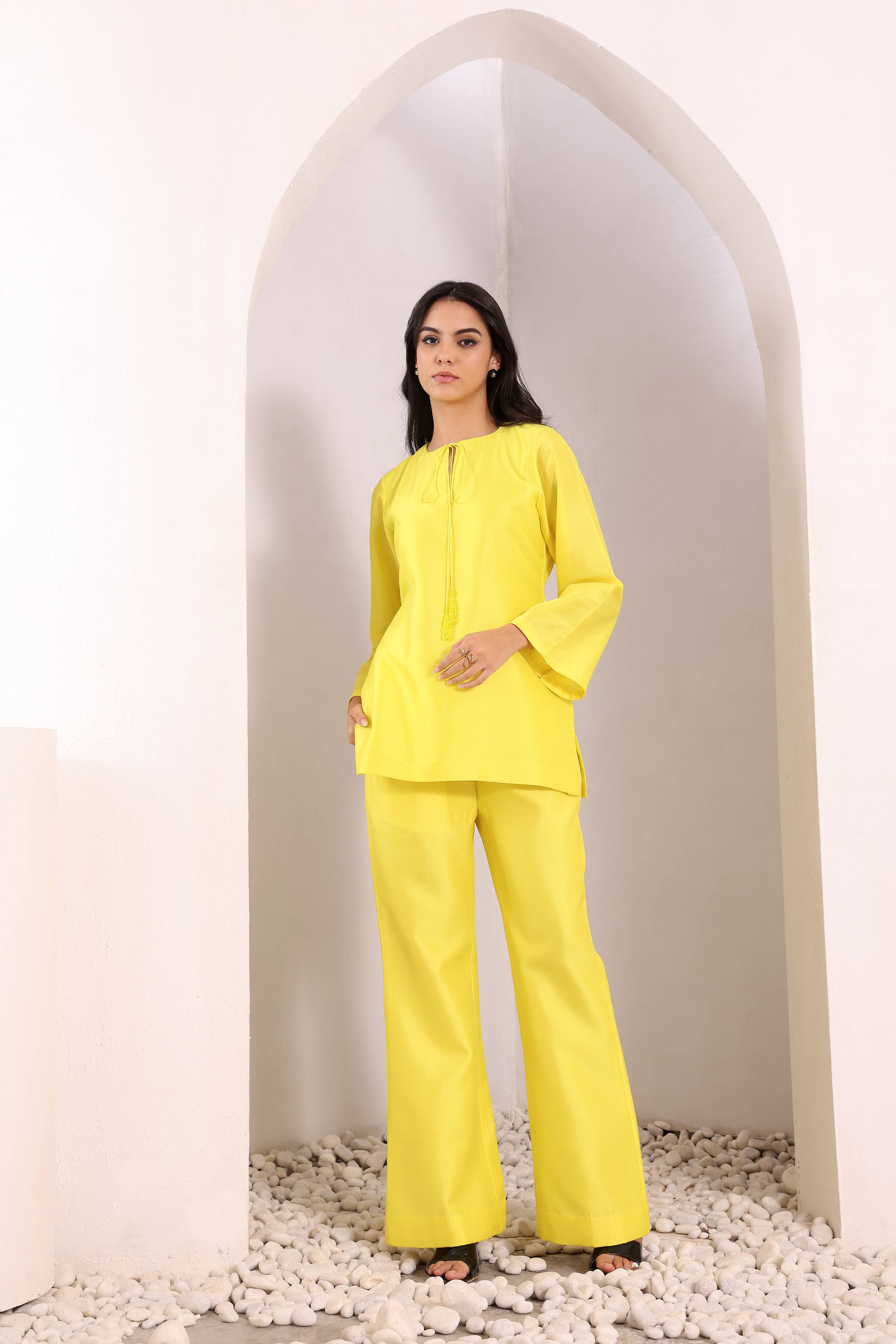Dilruba Kurta Set - Yellow