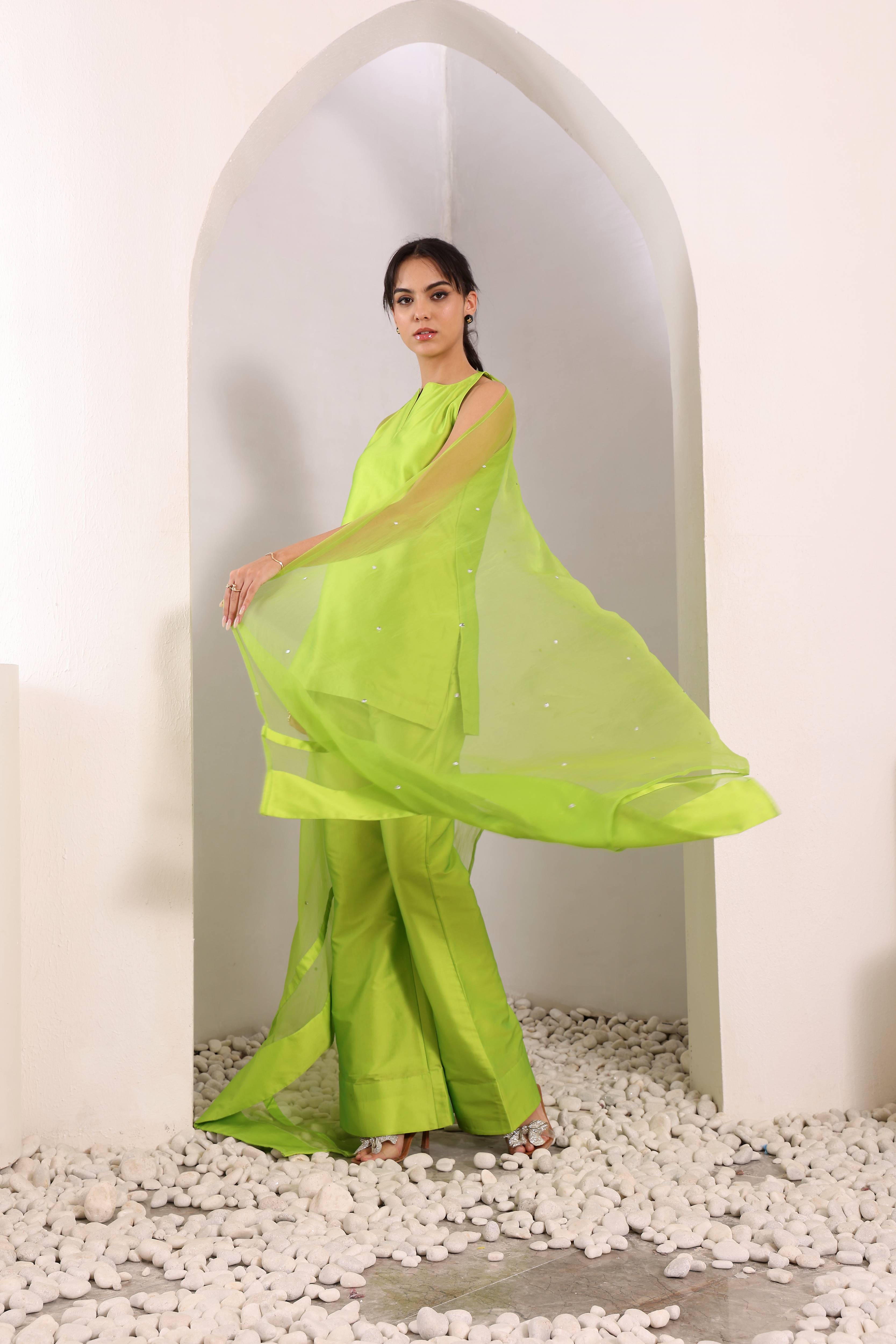 Eira Kurta Set - Lime Green