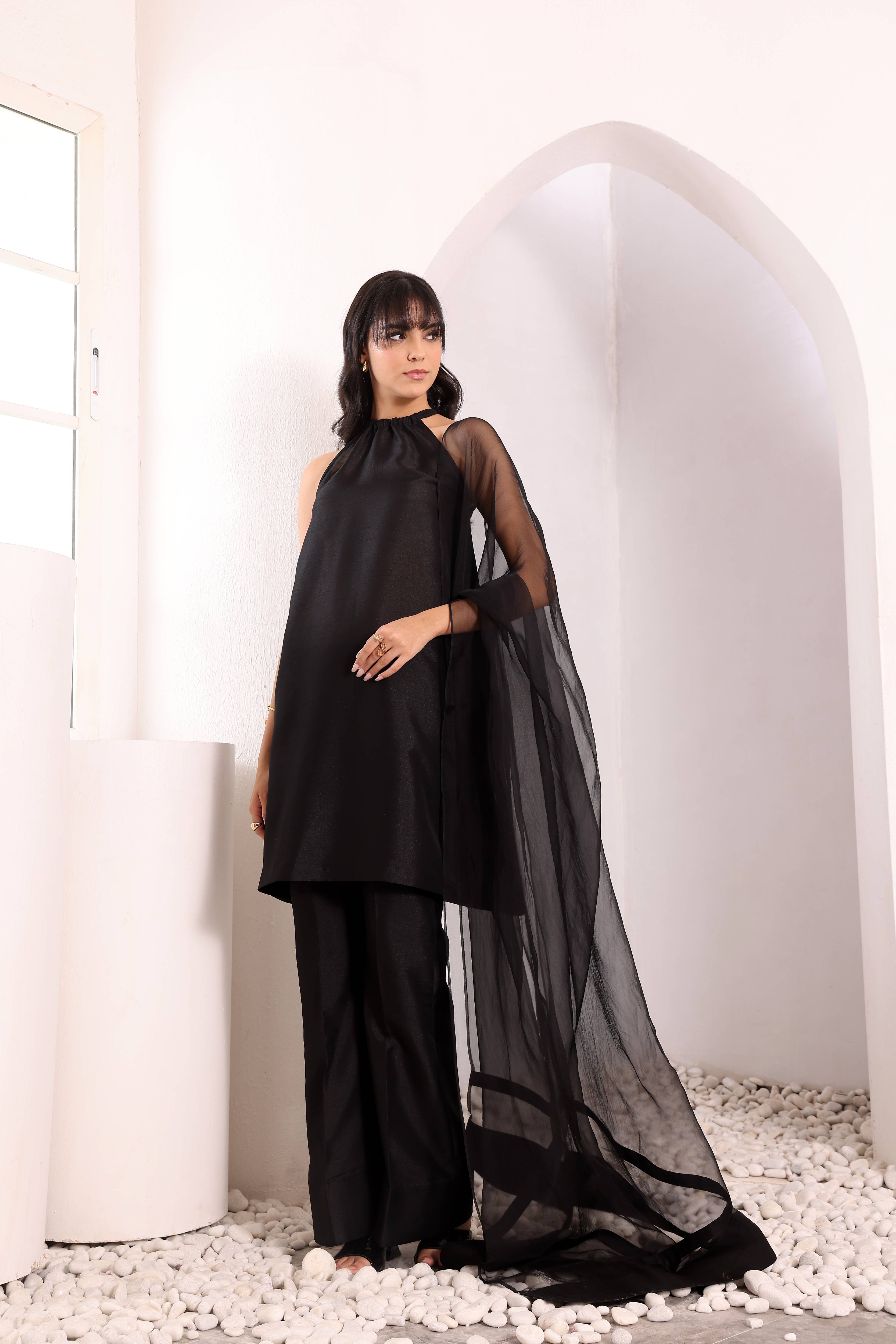 Ziya Kurta Set - Black