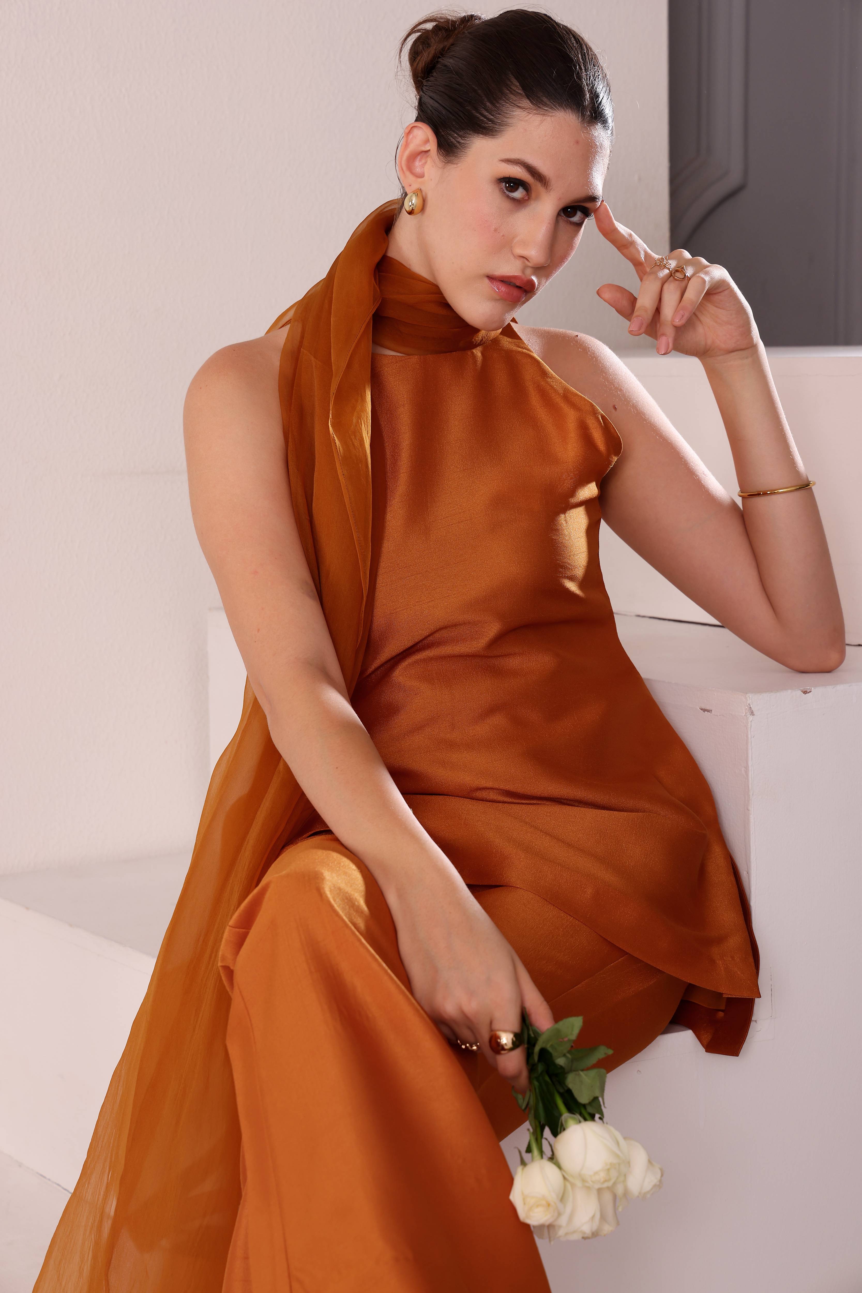 Zehra Kurta Set - Brown