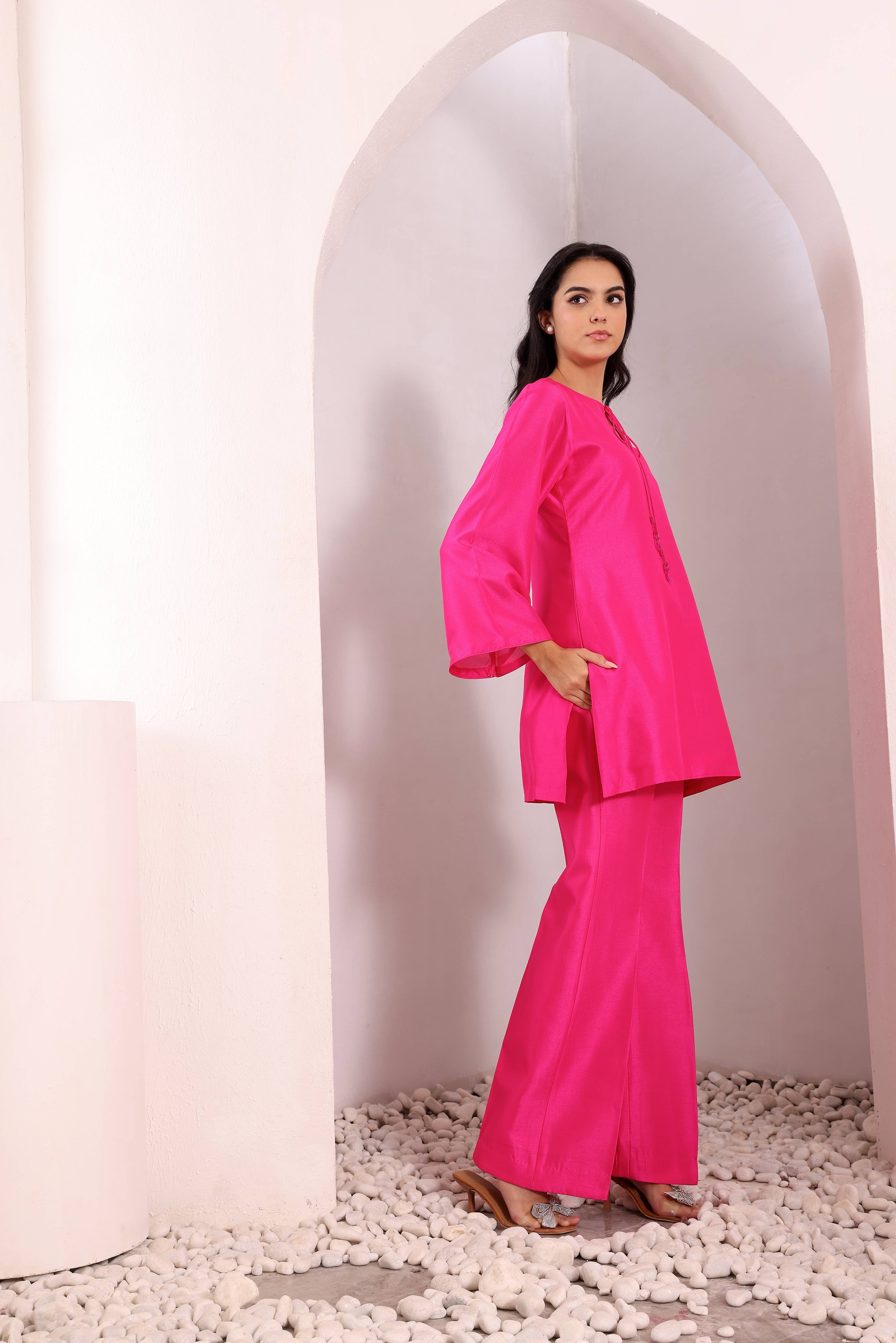 Dilruba Kurta Set - Pink