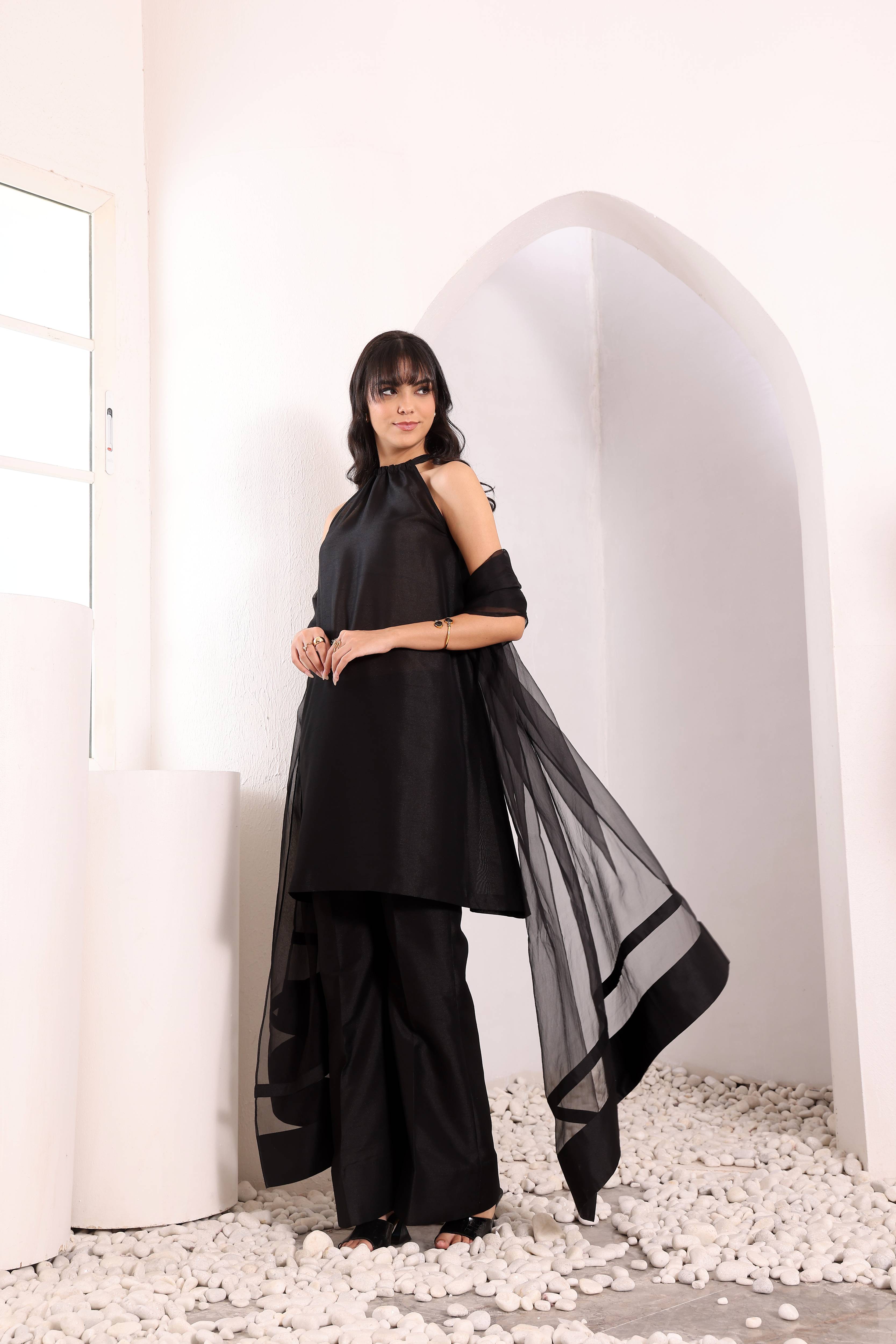 Ziya Kurta Set - Black