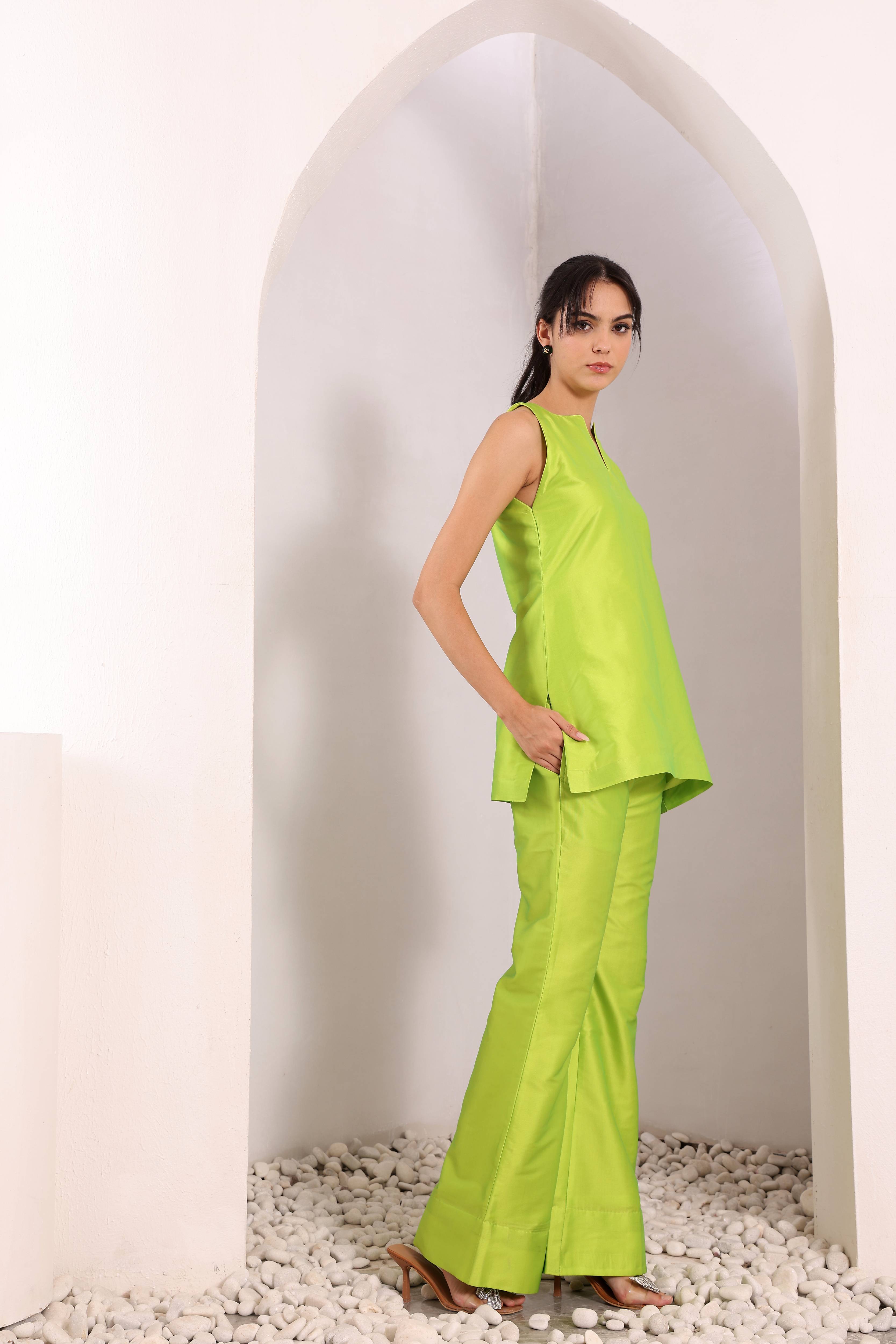 Eira Kurta Set - Lime Green