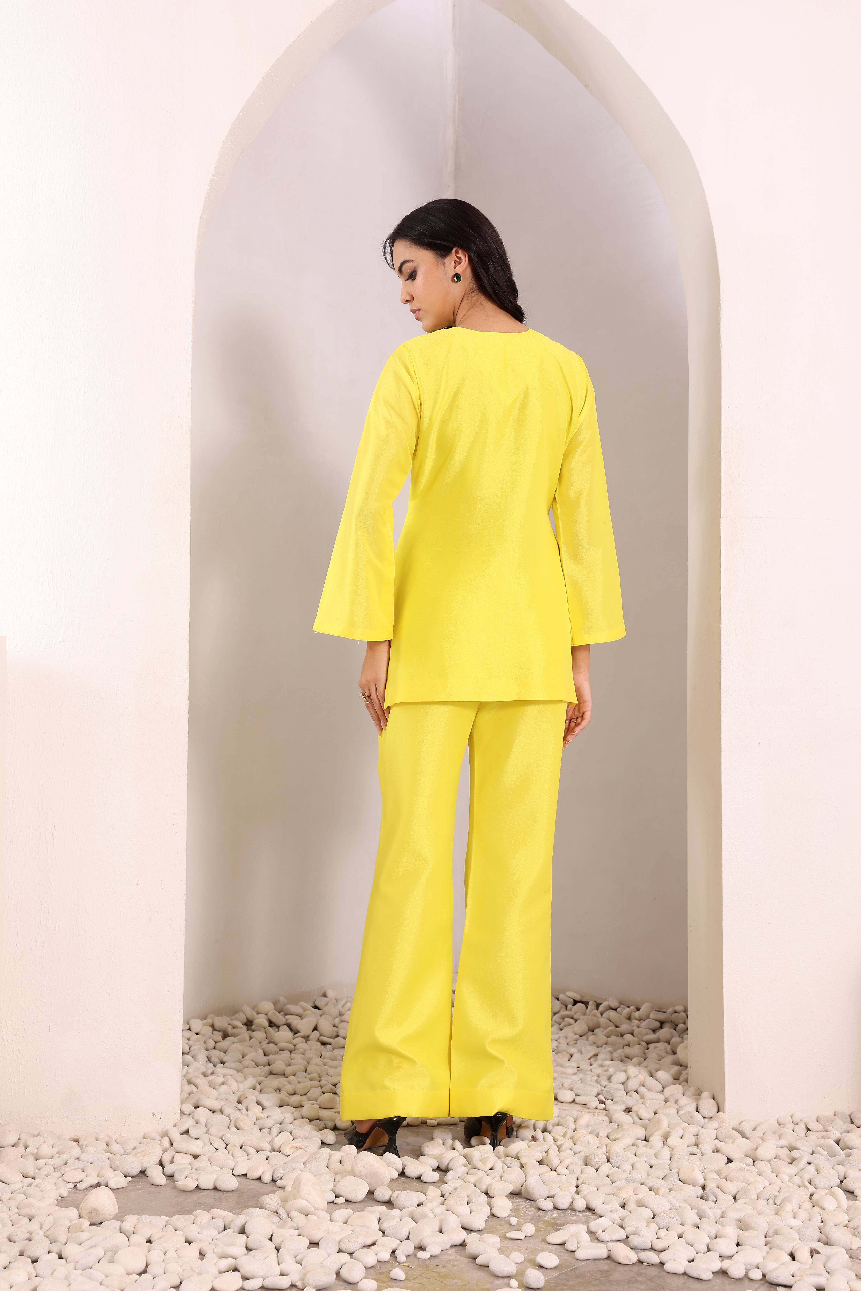 Dilruba Kurta Set - Yellow
