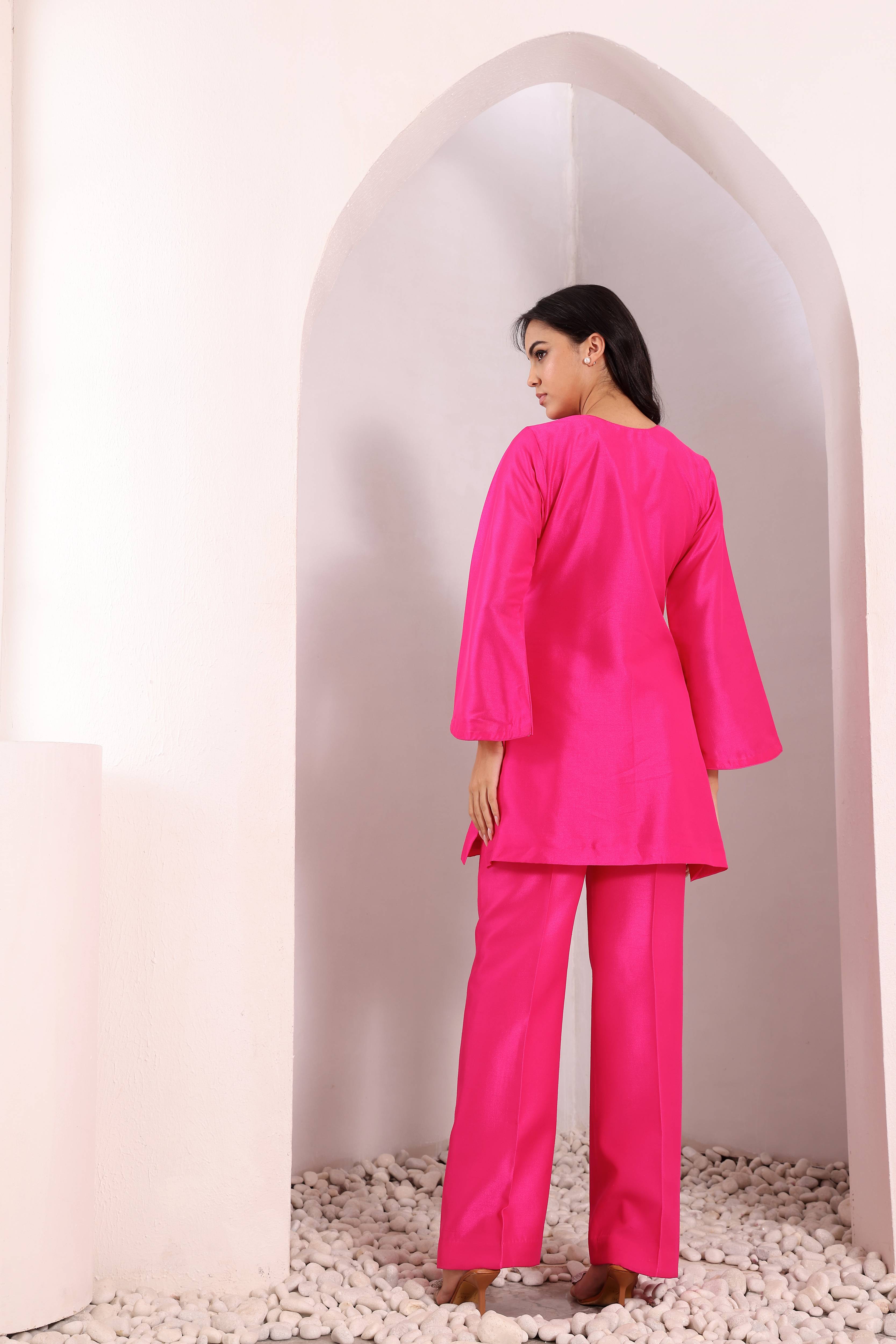 Dilruba Kurta Set - Pink