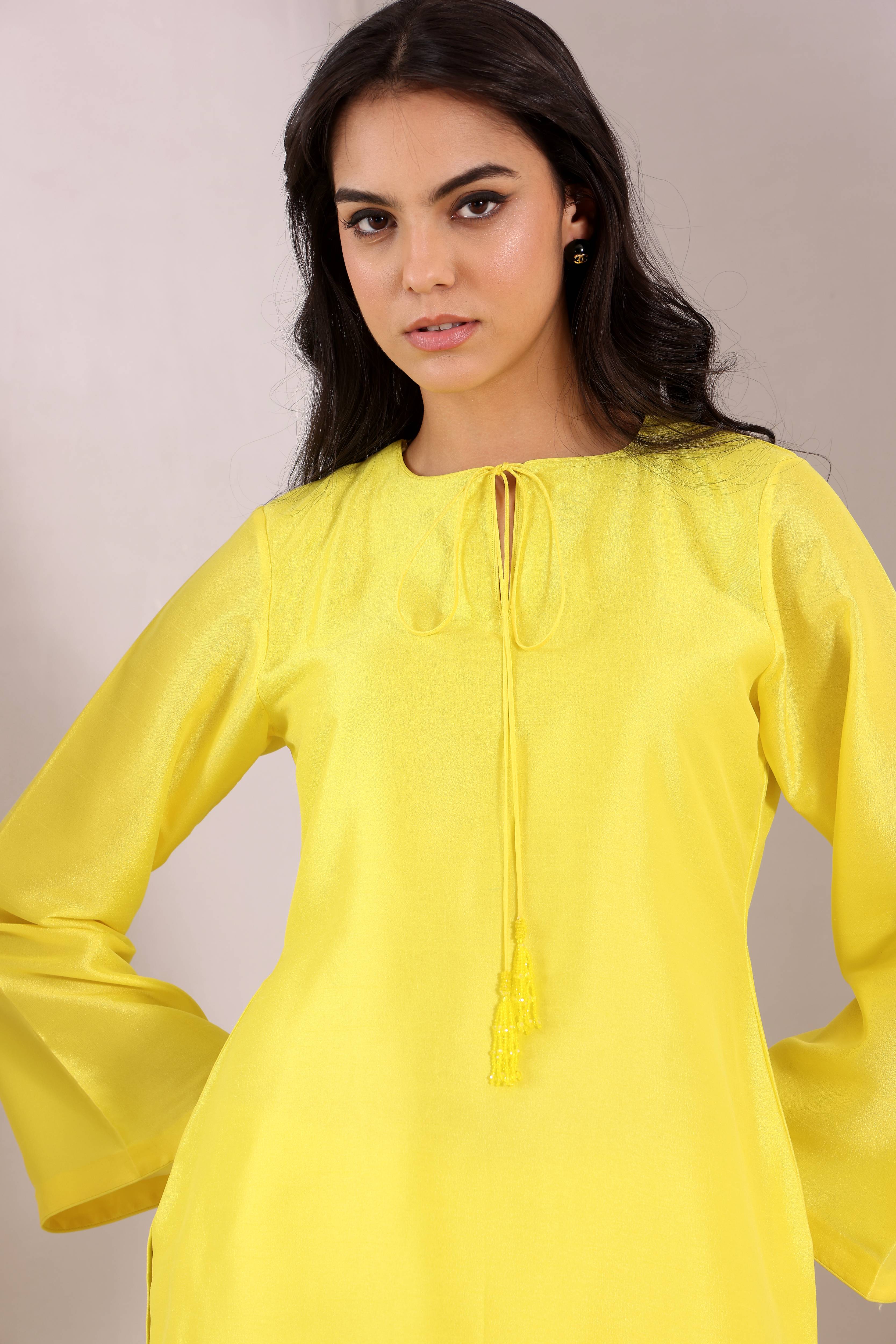 Dilruba Kurta Set - Yellow