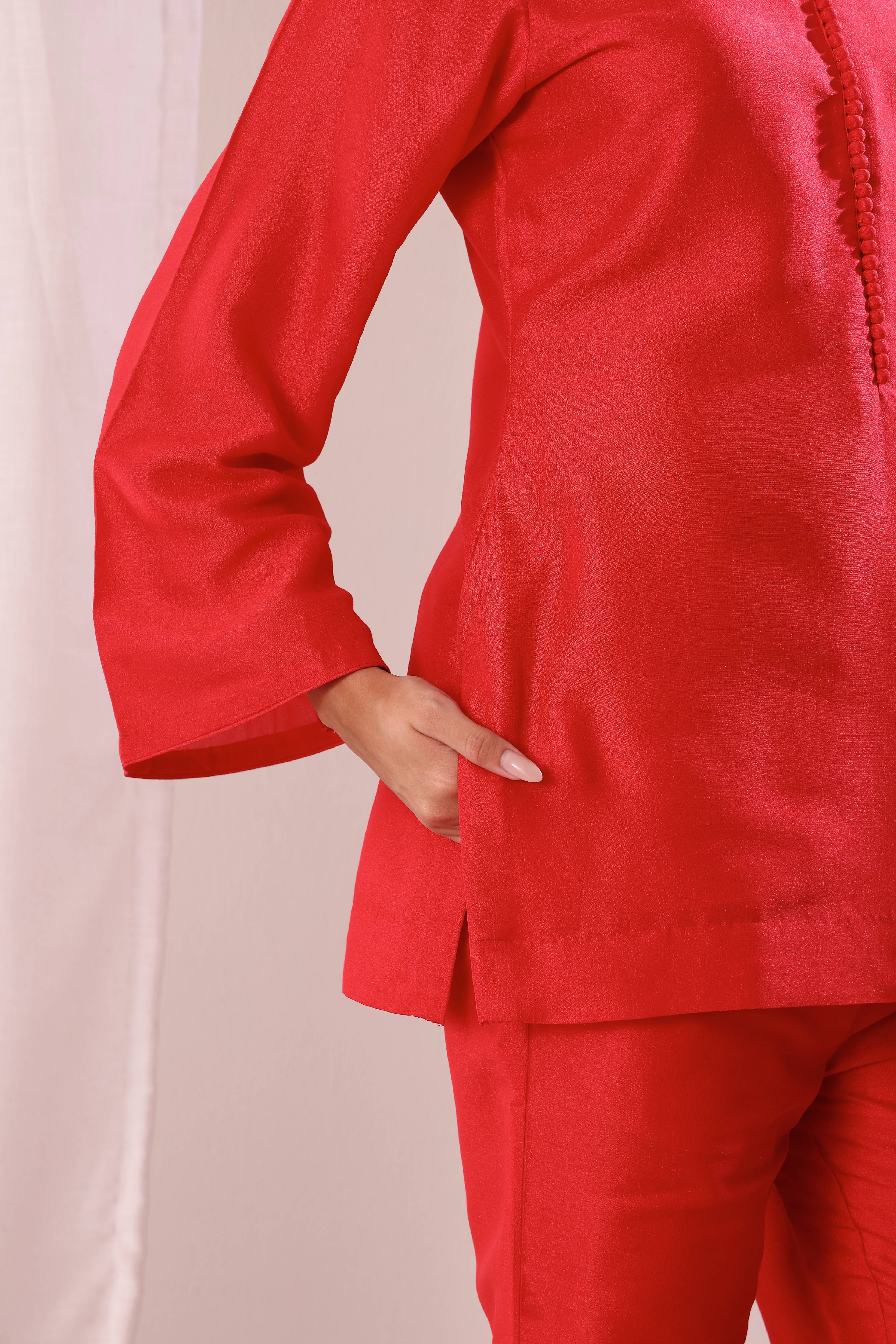 Aabroo Kurta Set - Red